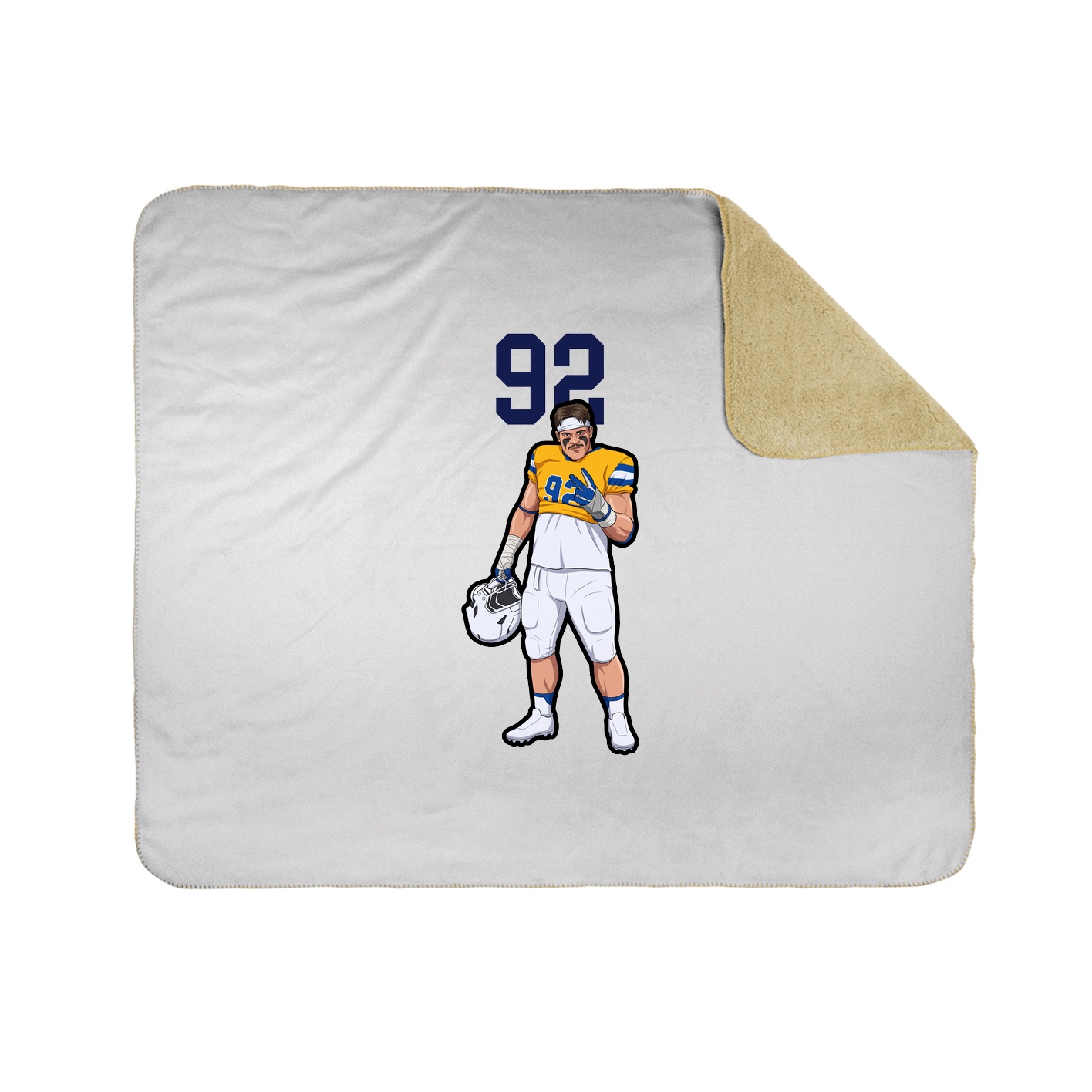 Throw Blanket — Number Top in White