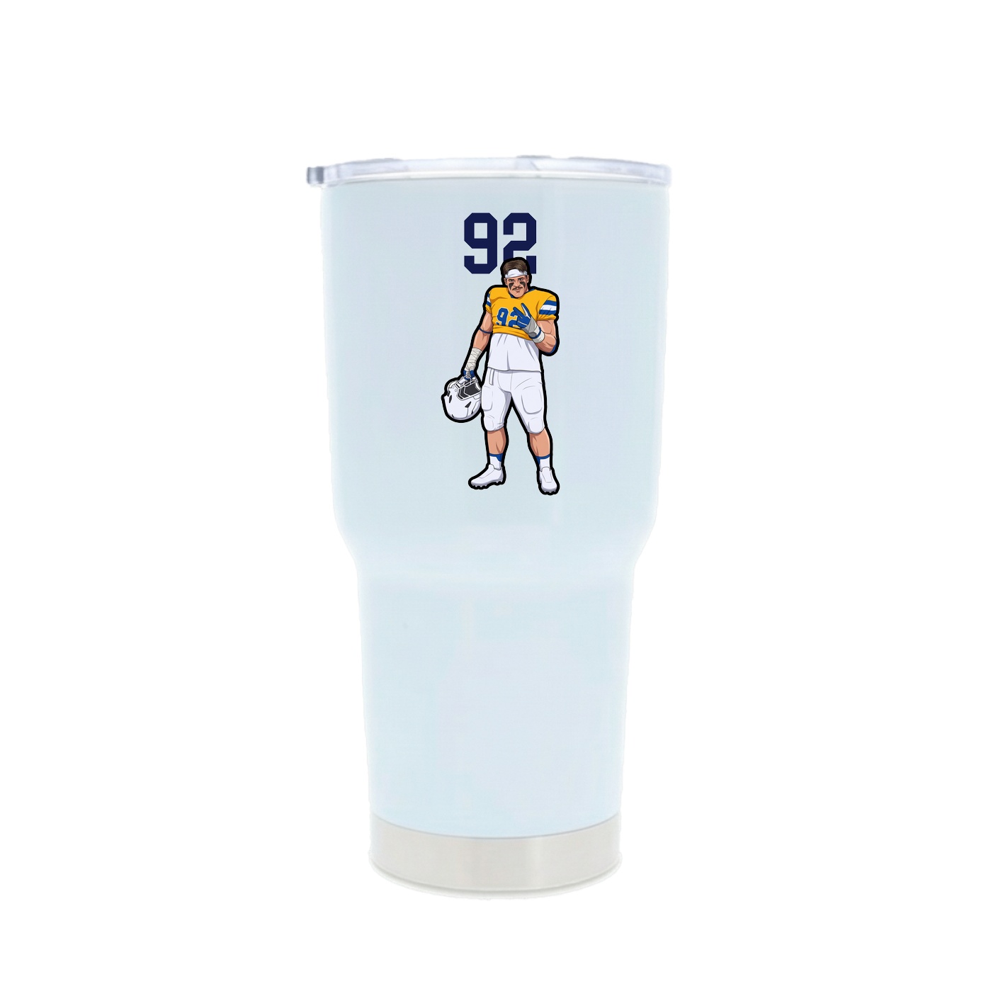 30oz Stainless Steel Tumbler — Number Top in White