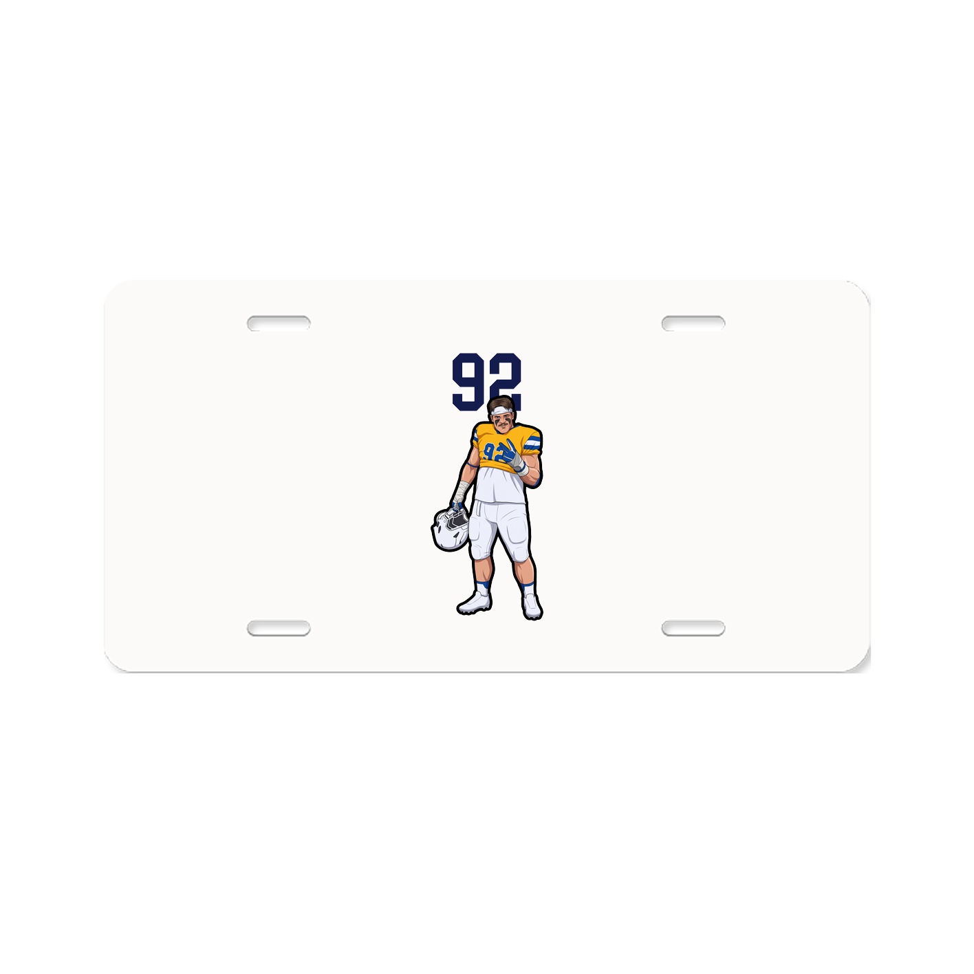License Plate — Number Top in Classic