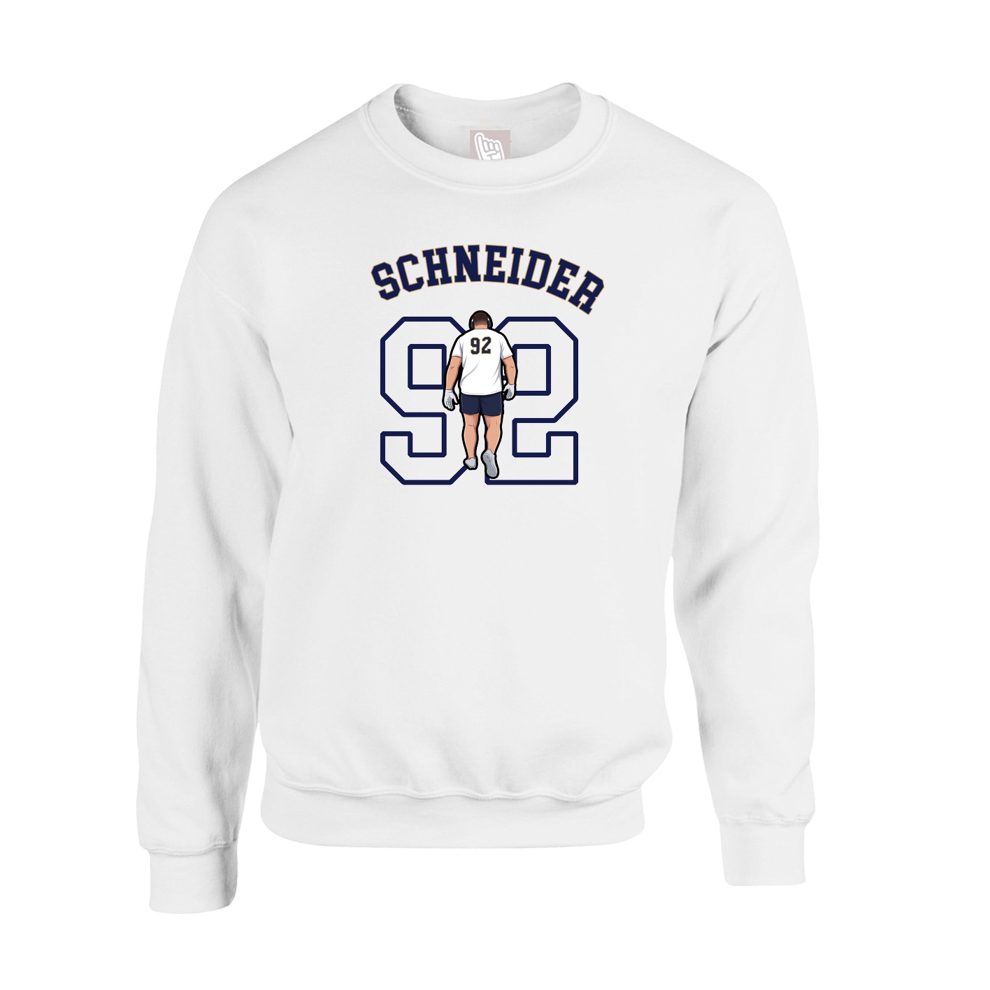 Fleece Crew — Shirsey Arch in White