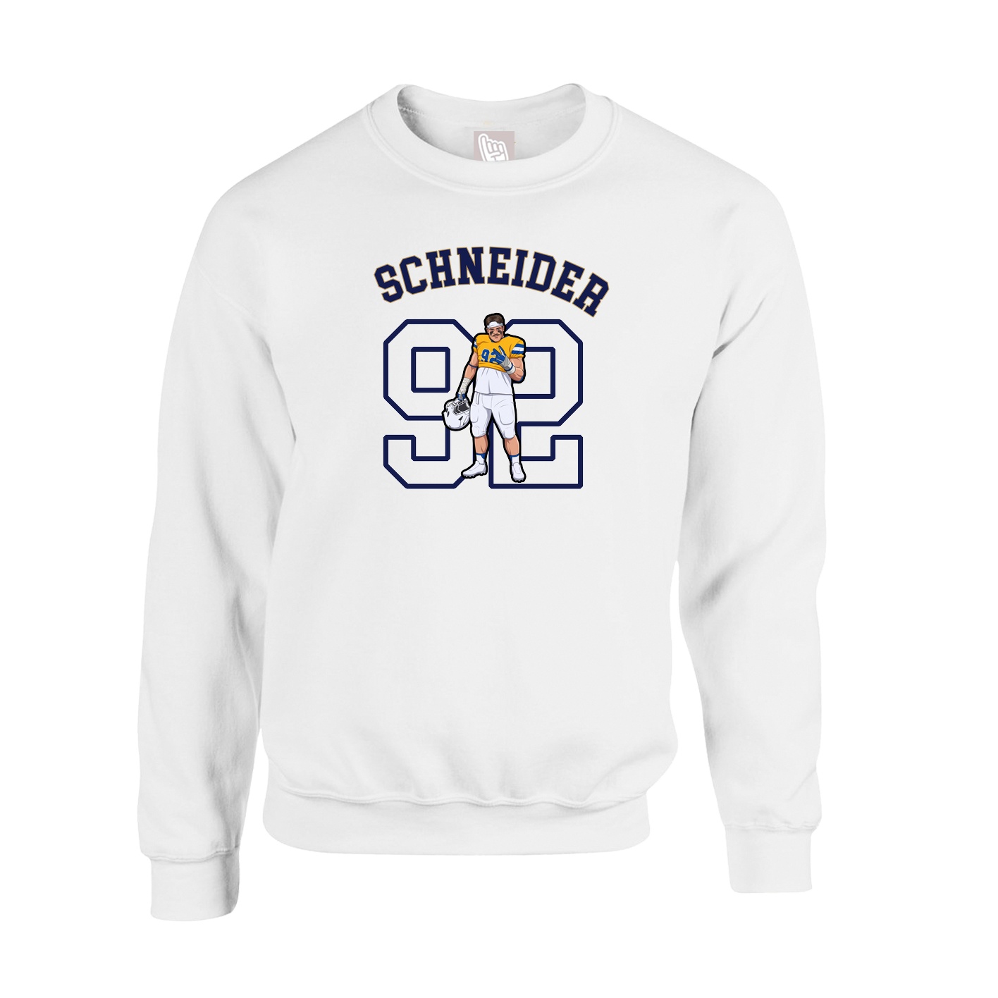 Fleece Crew — Shirsey Arch in White