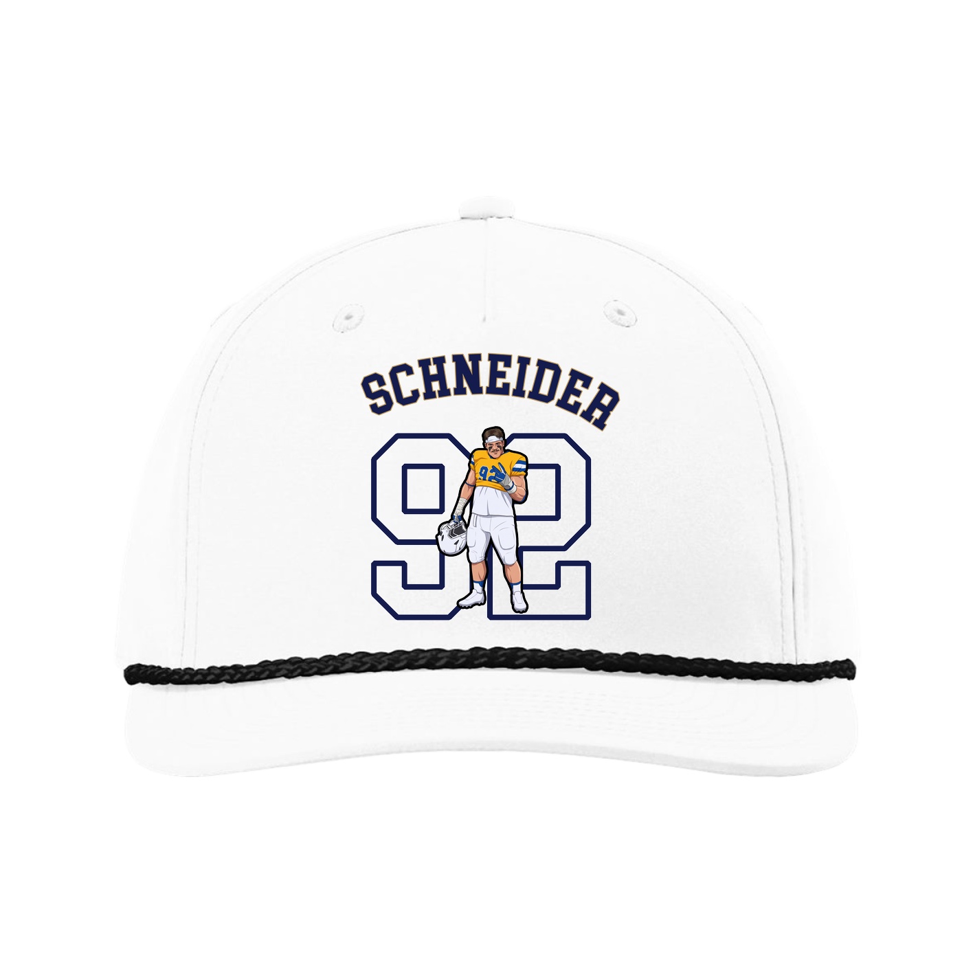 Five-Panel Classic Rope Cap — Shirsey Arch in White