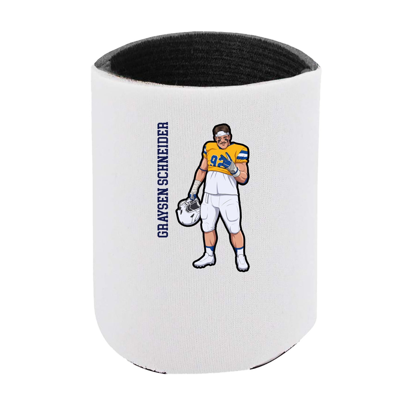 Can Holder — Name Vertical in White