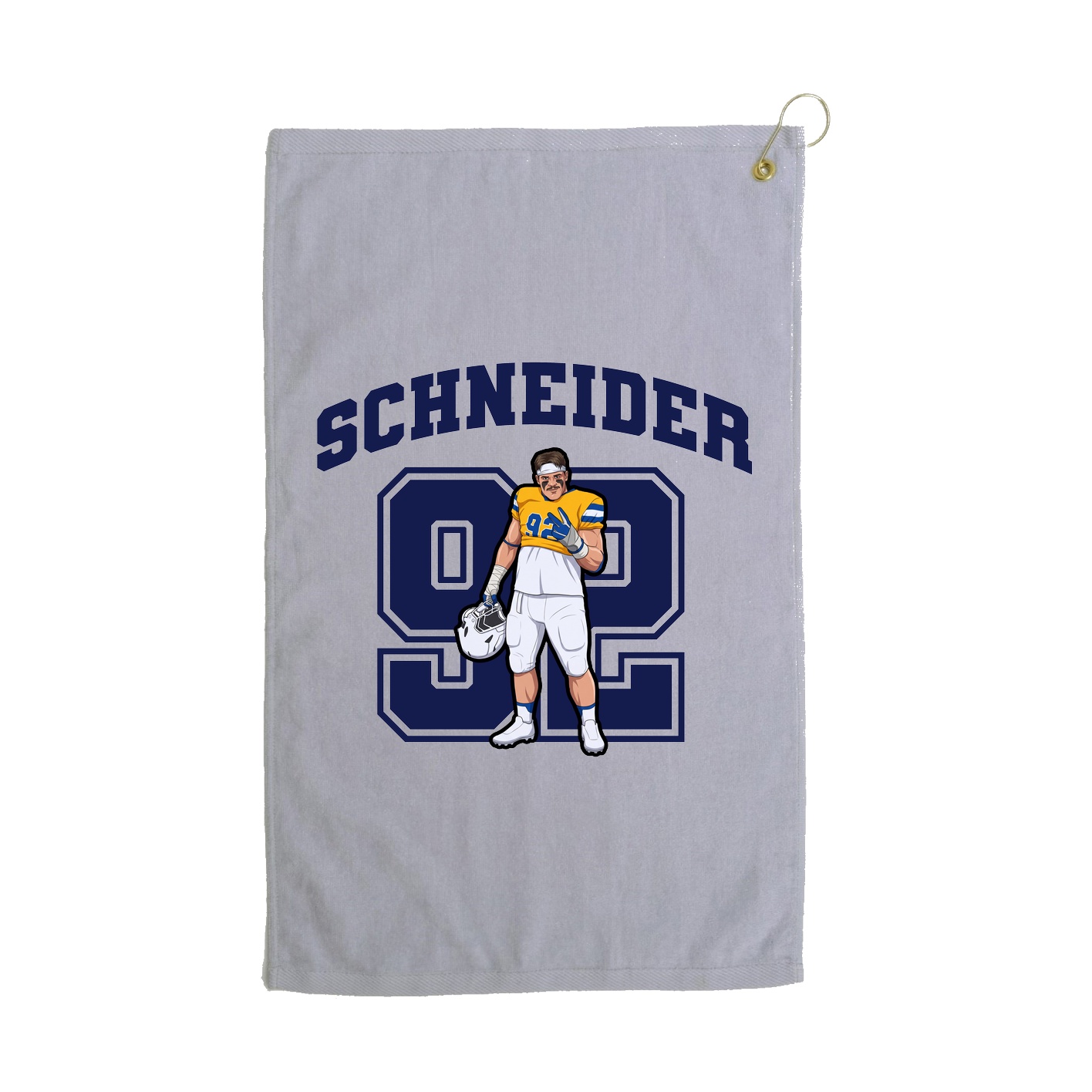Golf Towel — Number in Grey
