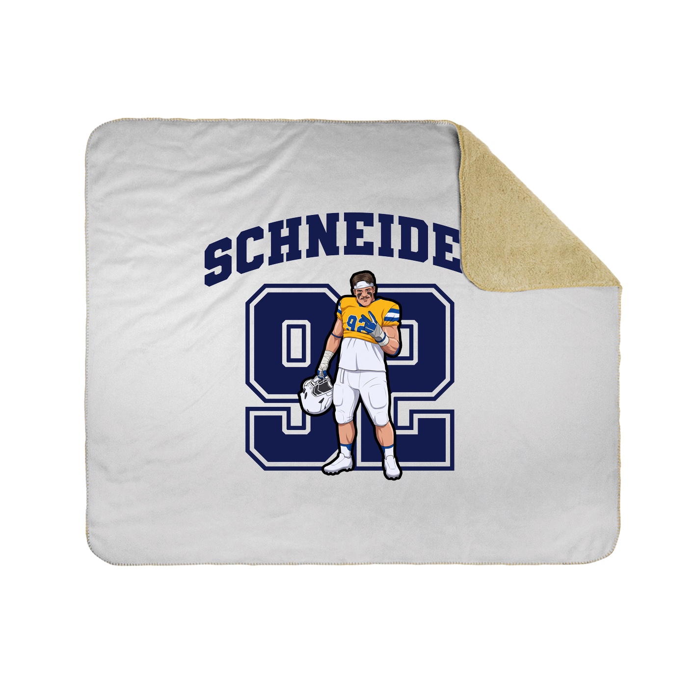 Throw Blanket — Number in White
