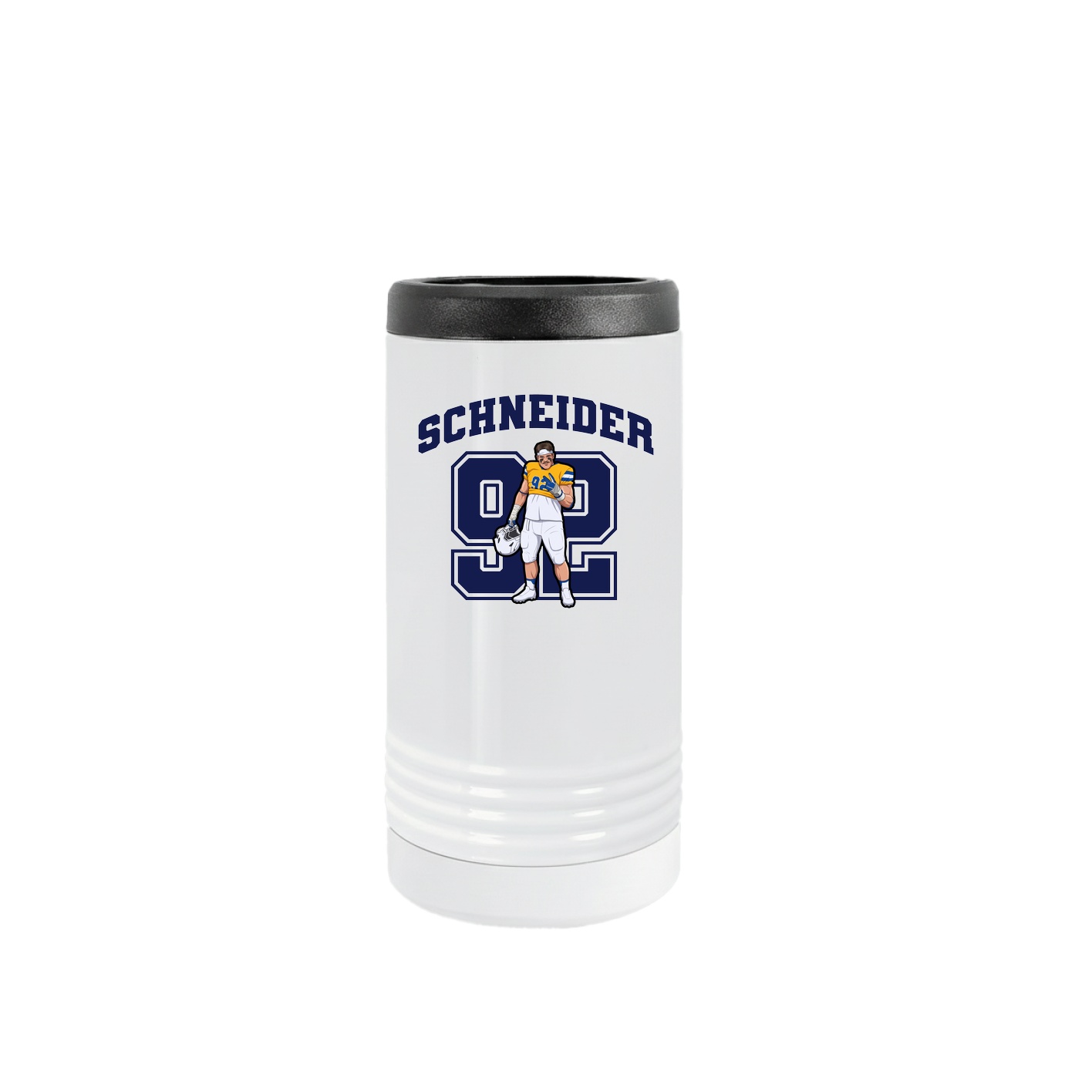 Slim Beverage Holder — Number in White