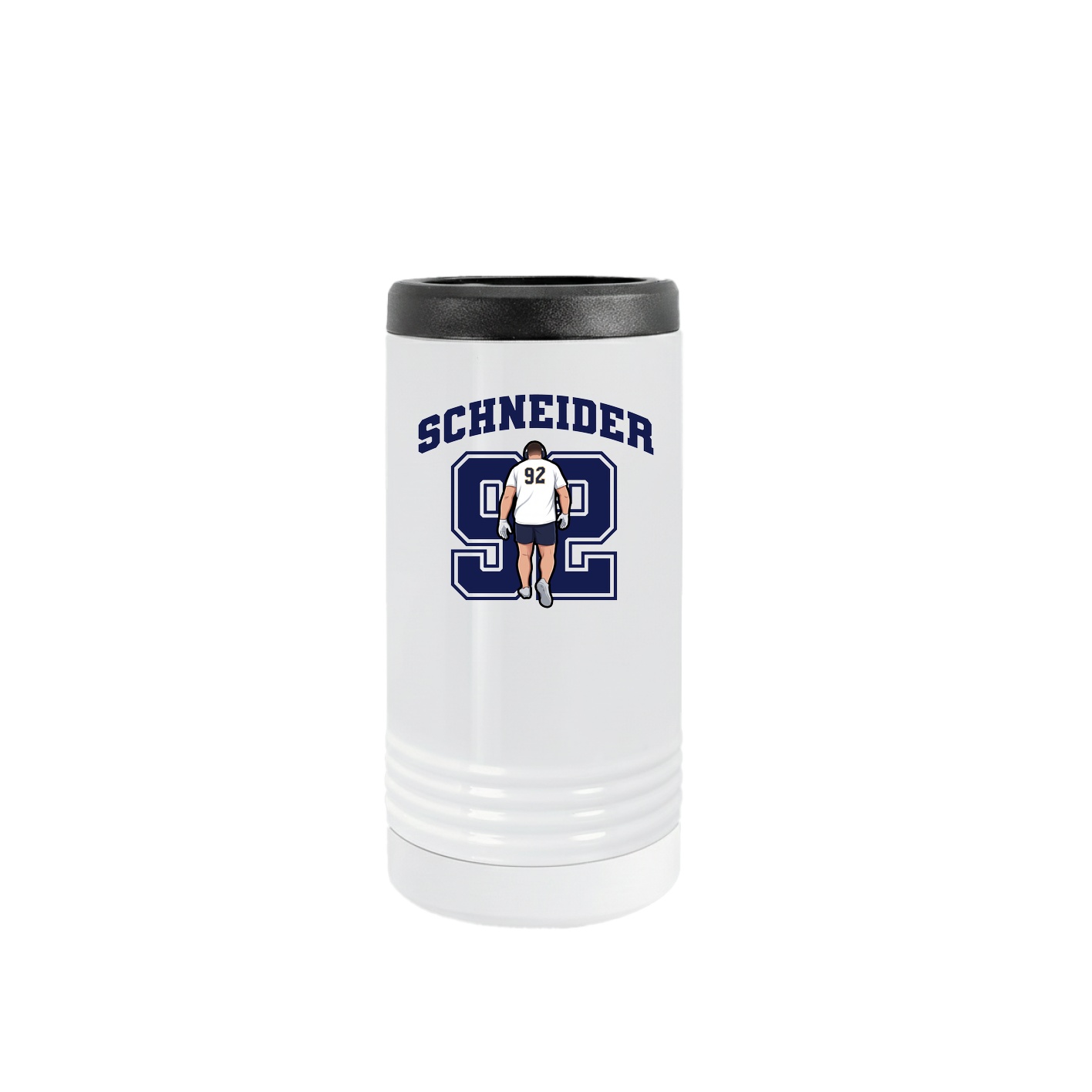Slim Beverage Holder — Number in White