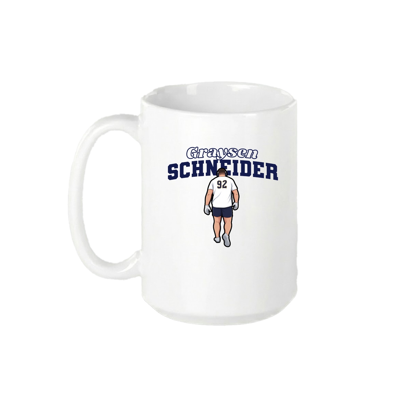 15oz Coffee Mug — Name Arch in White