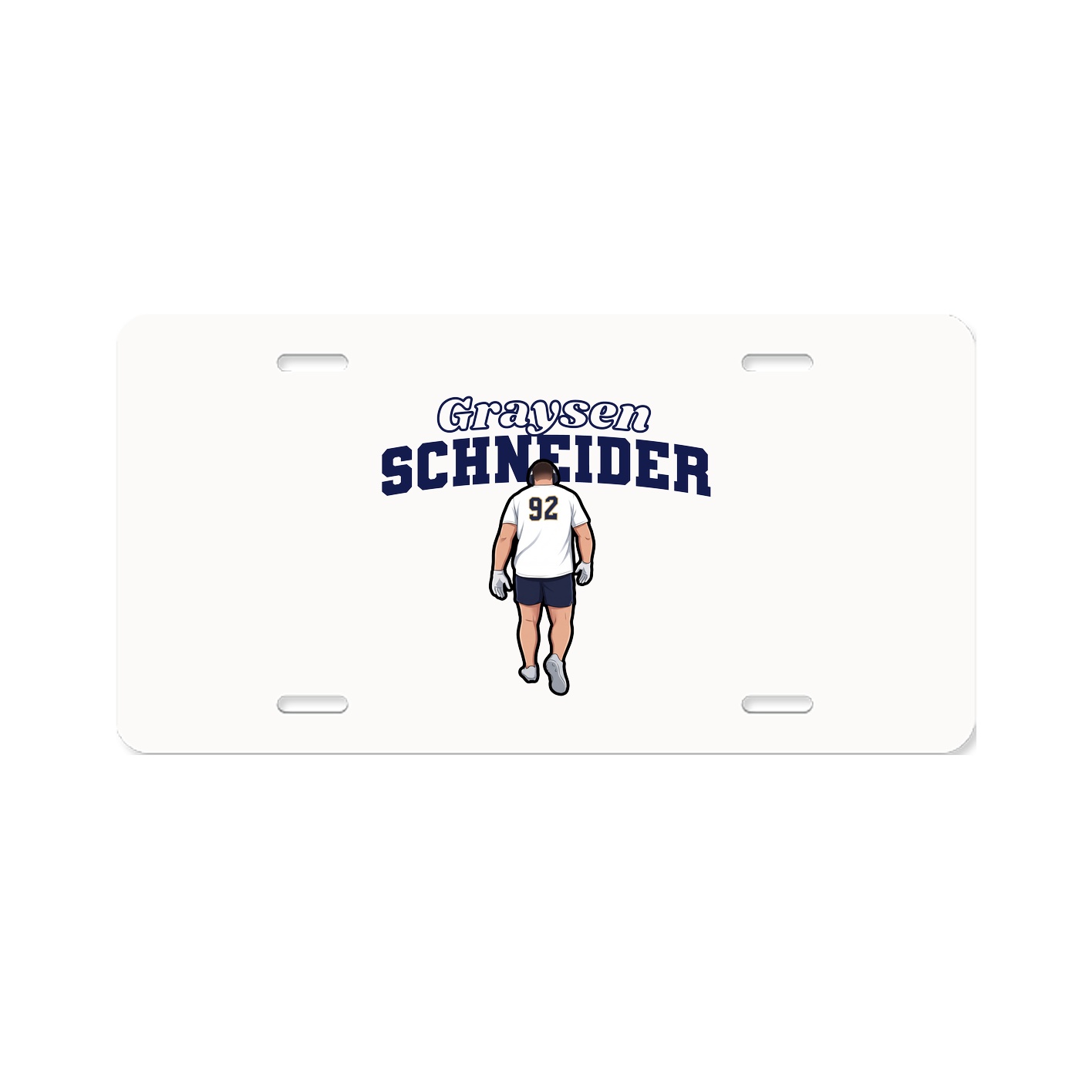 License Plate — Name Arch in Classic