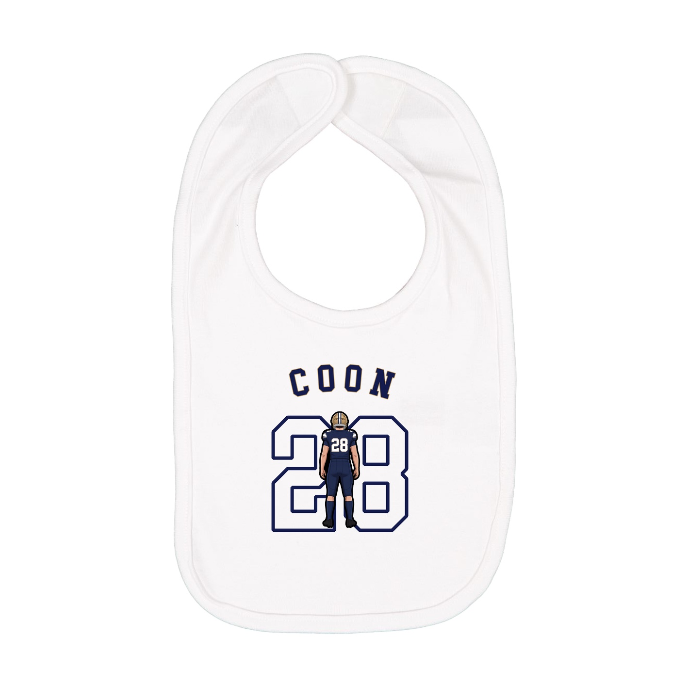Infant Bib — Shirsey Arch in White