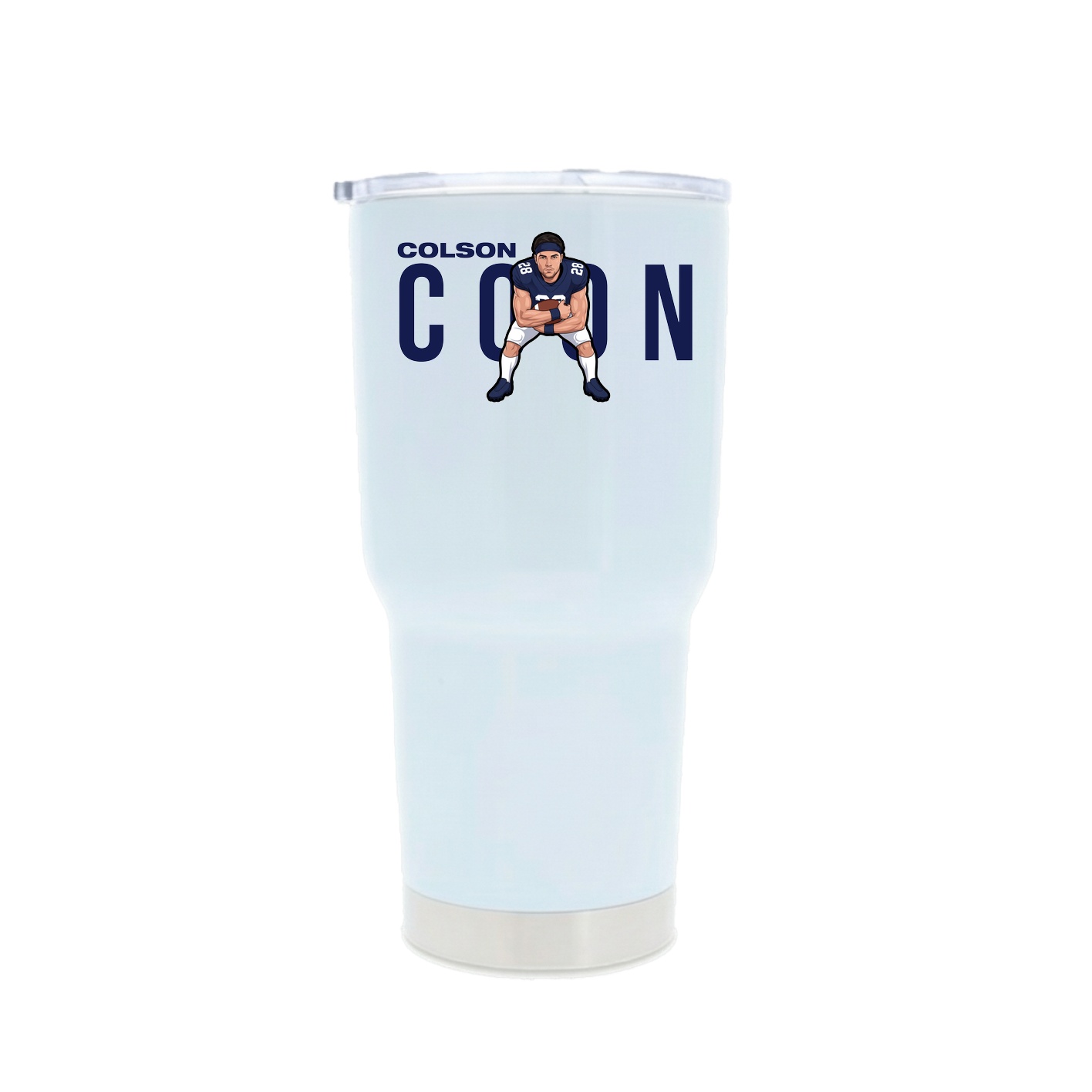 30oz Stainless Steel Tumbler — Player Name in White