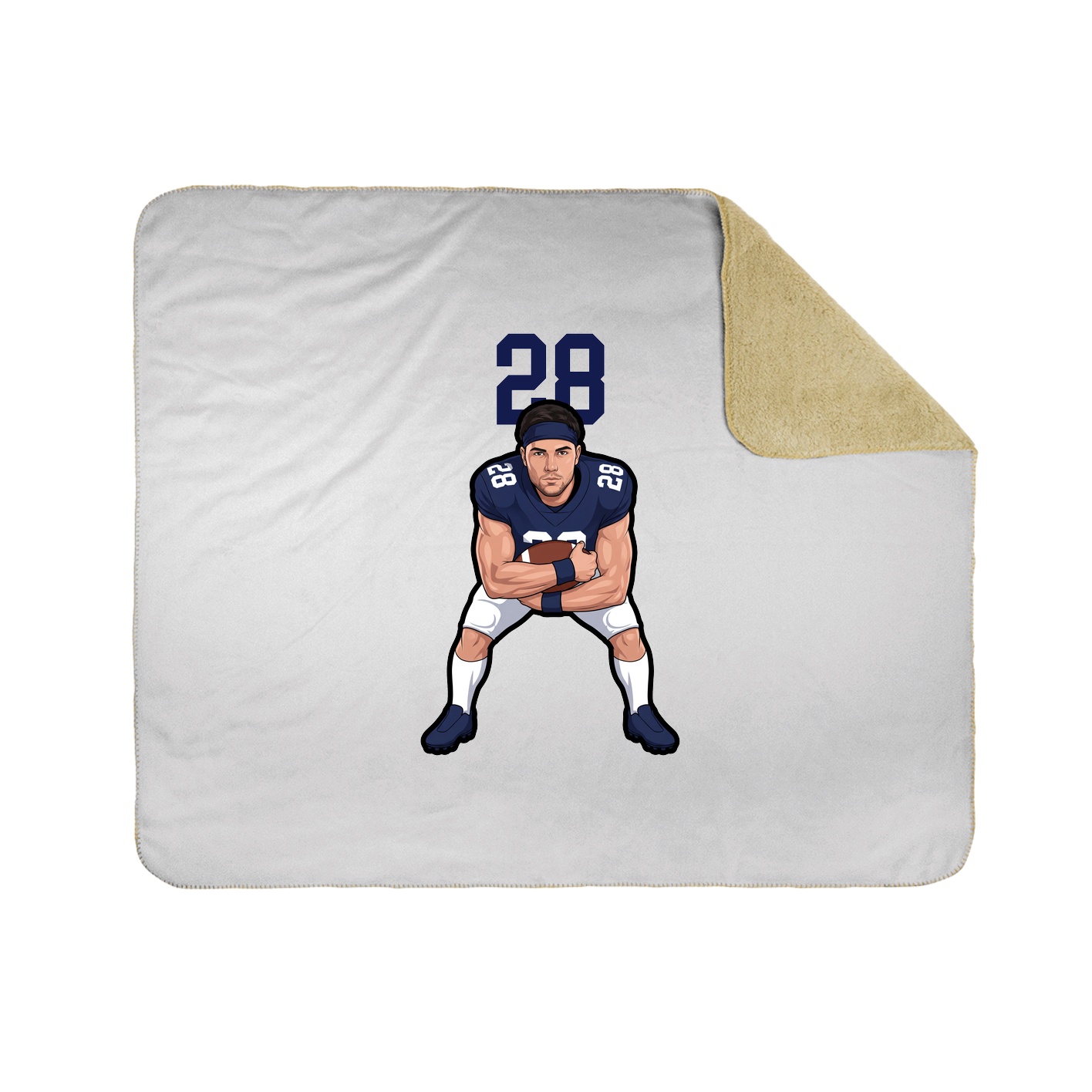 Throw Blanket — Number Top in White