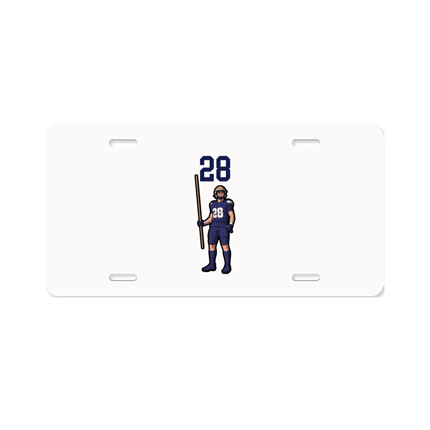 License Plate — Number Top in Classic