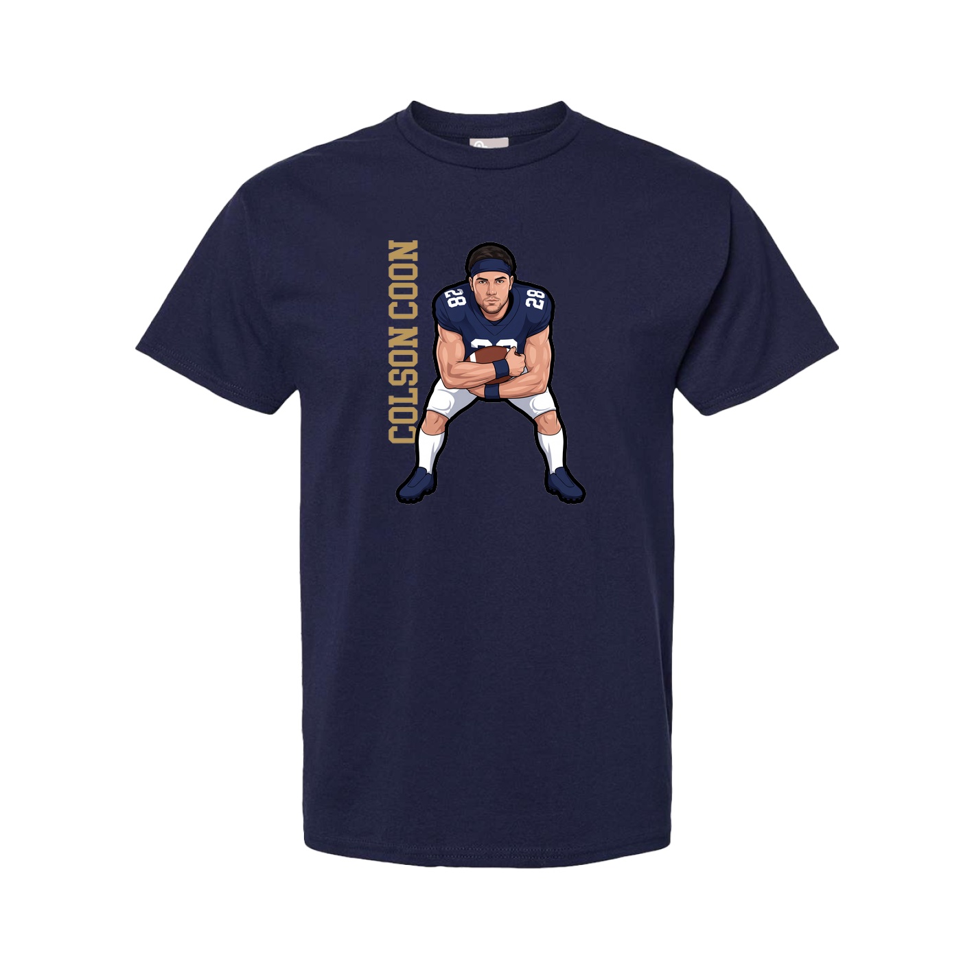 Youth Tee — Name Vertical in Navy