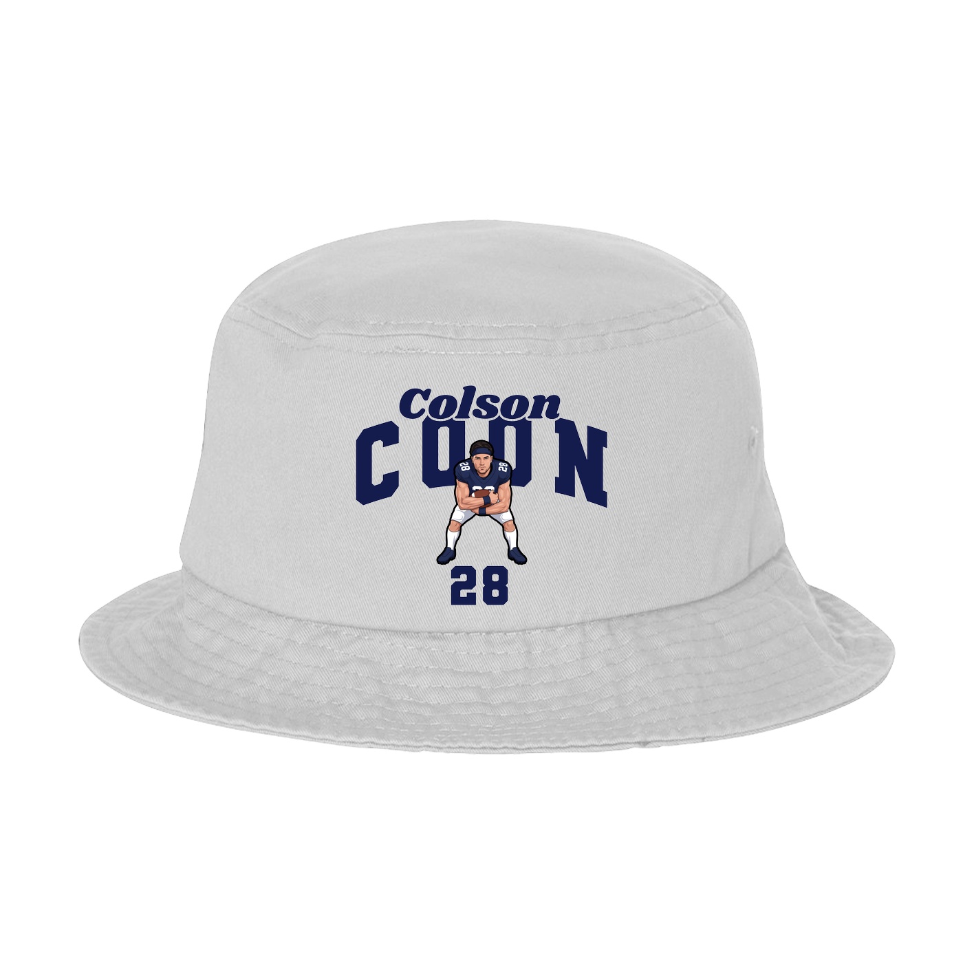Bucket Cap — Signature Arch in White