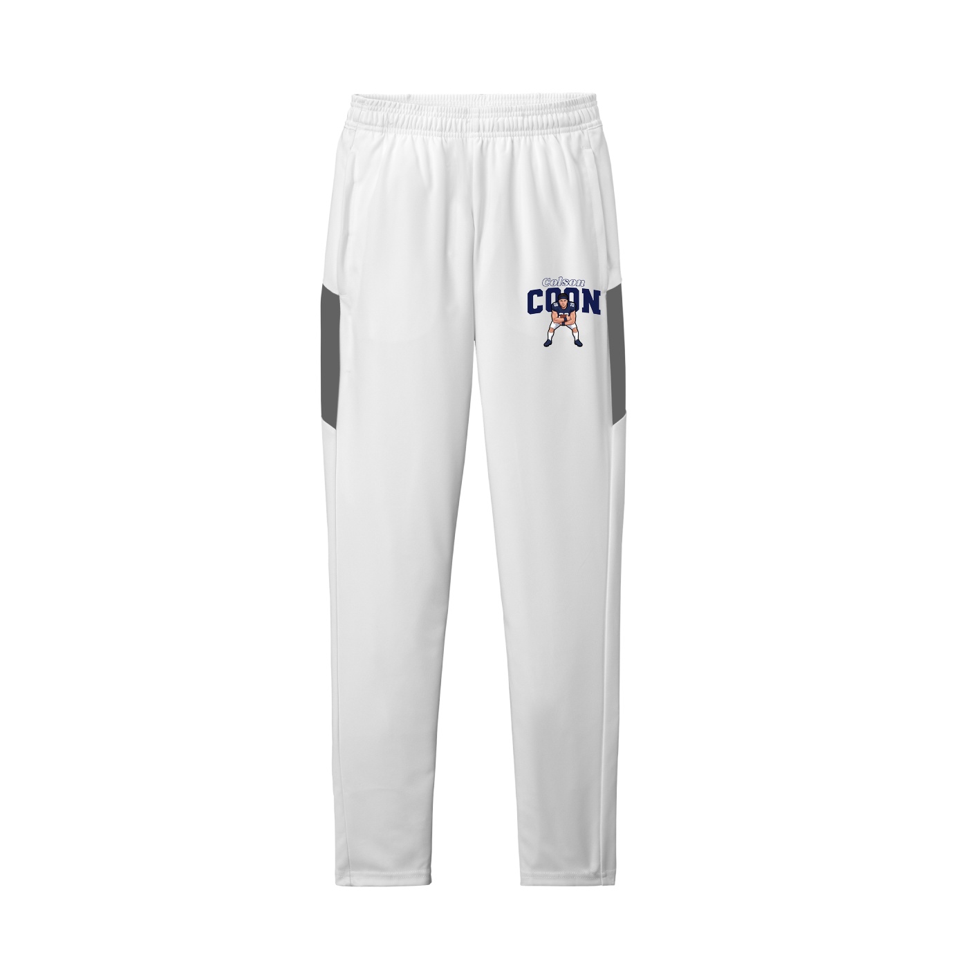 Team Travel Pant — Name Arch in White/Grey