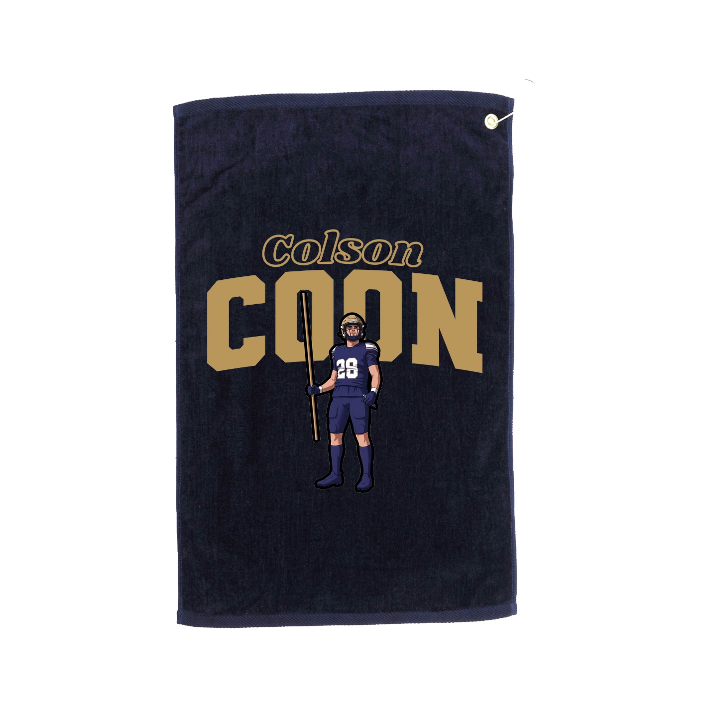 Golf Towel — Name Arch in Navy