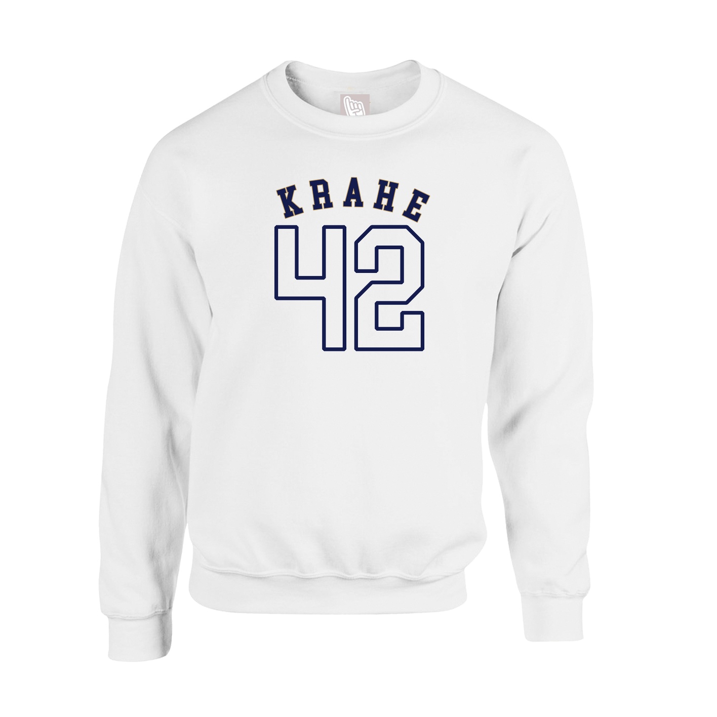 Fleece Crew — Shirsey Arch in White