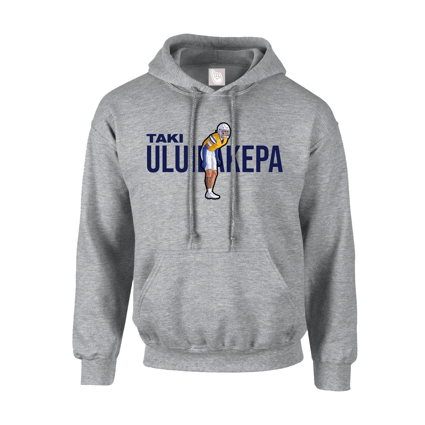Hoodie — Player Name in Grey