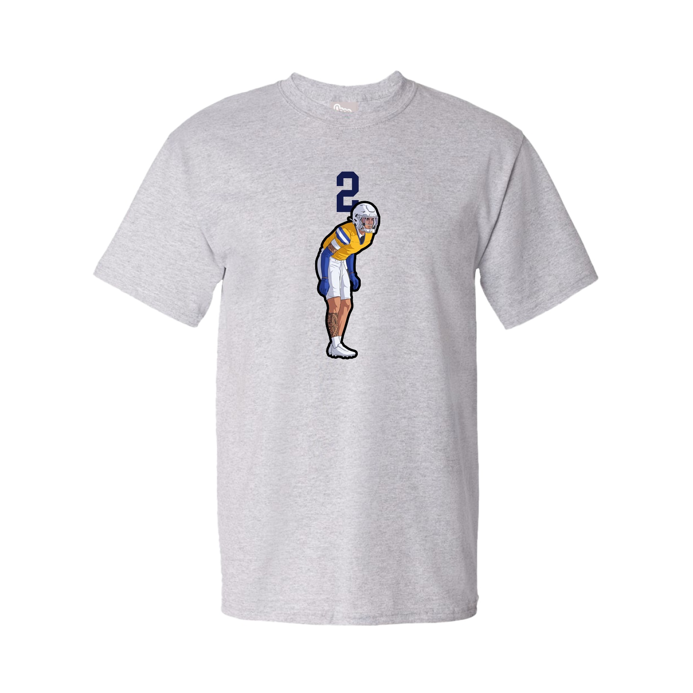 Youth Tee — Number Top in Grey