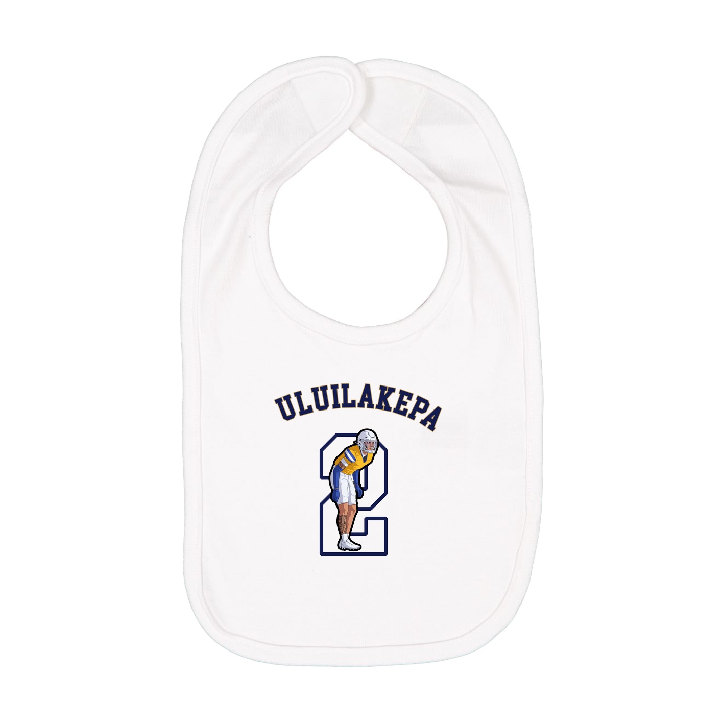 Infant Bib — Shirsey Arch in White