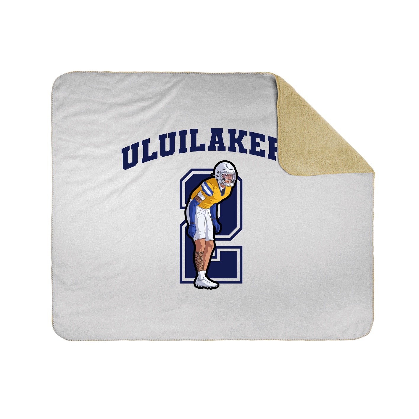 Throw Blanket — Number in White