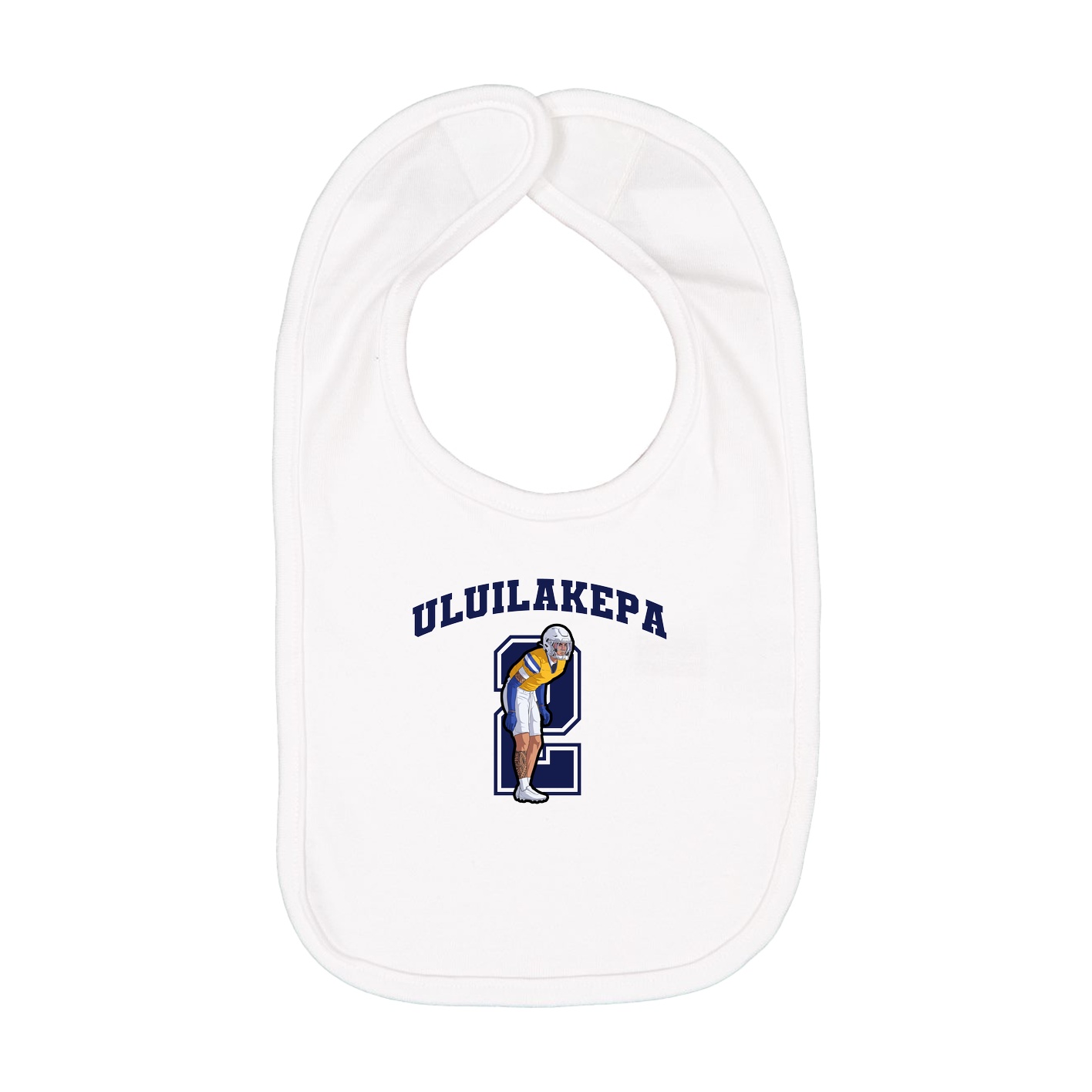 Infant Bib — Number in White