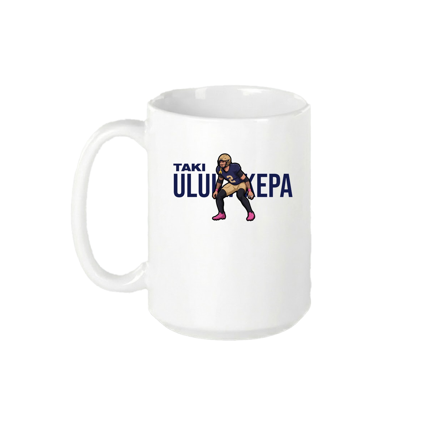 15oz Coffee Mug — Player Name in White