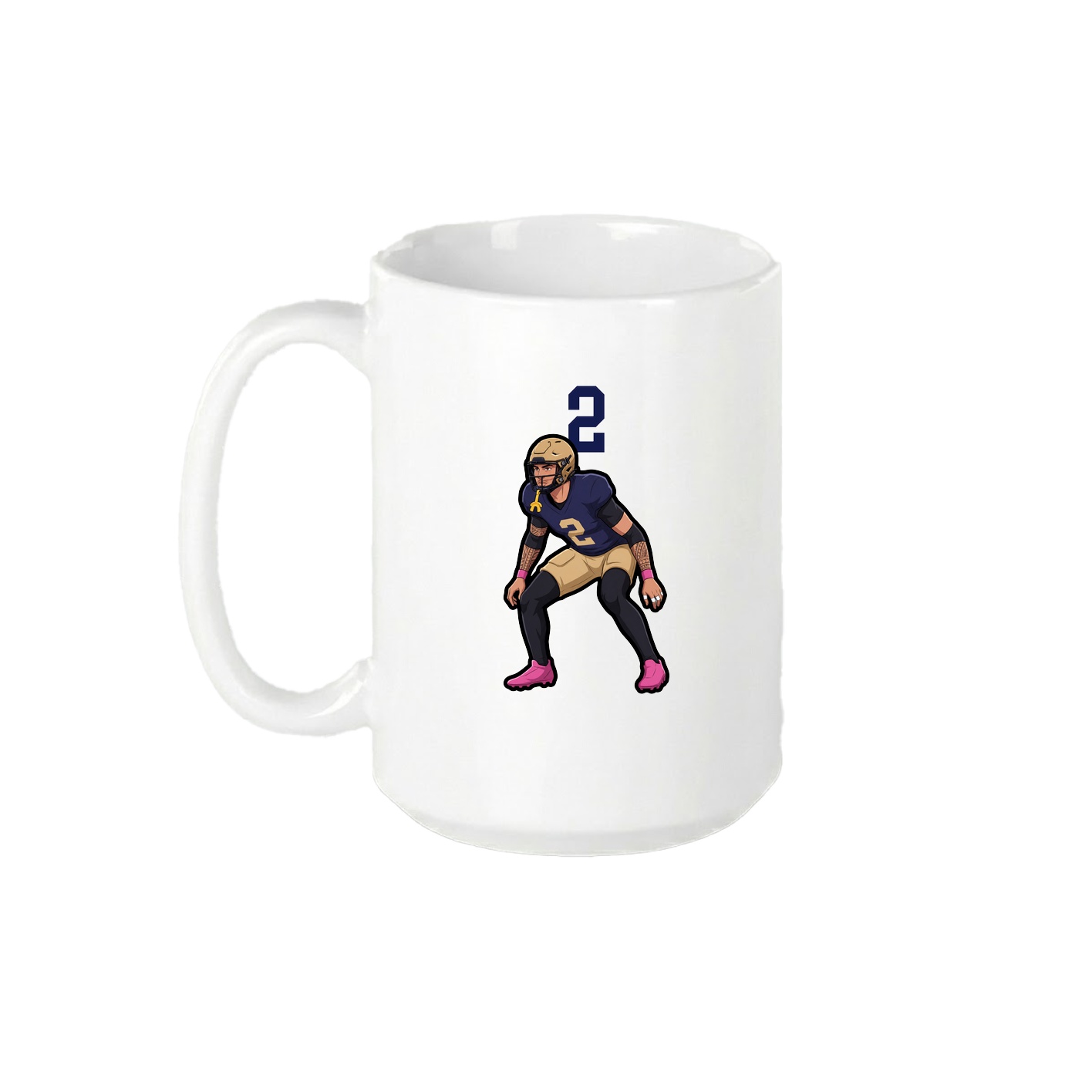 15oz Coffee Mug — Number Top in White