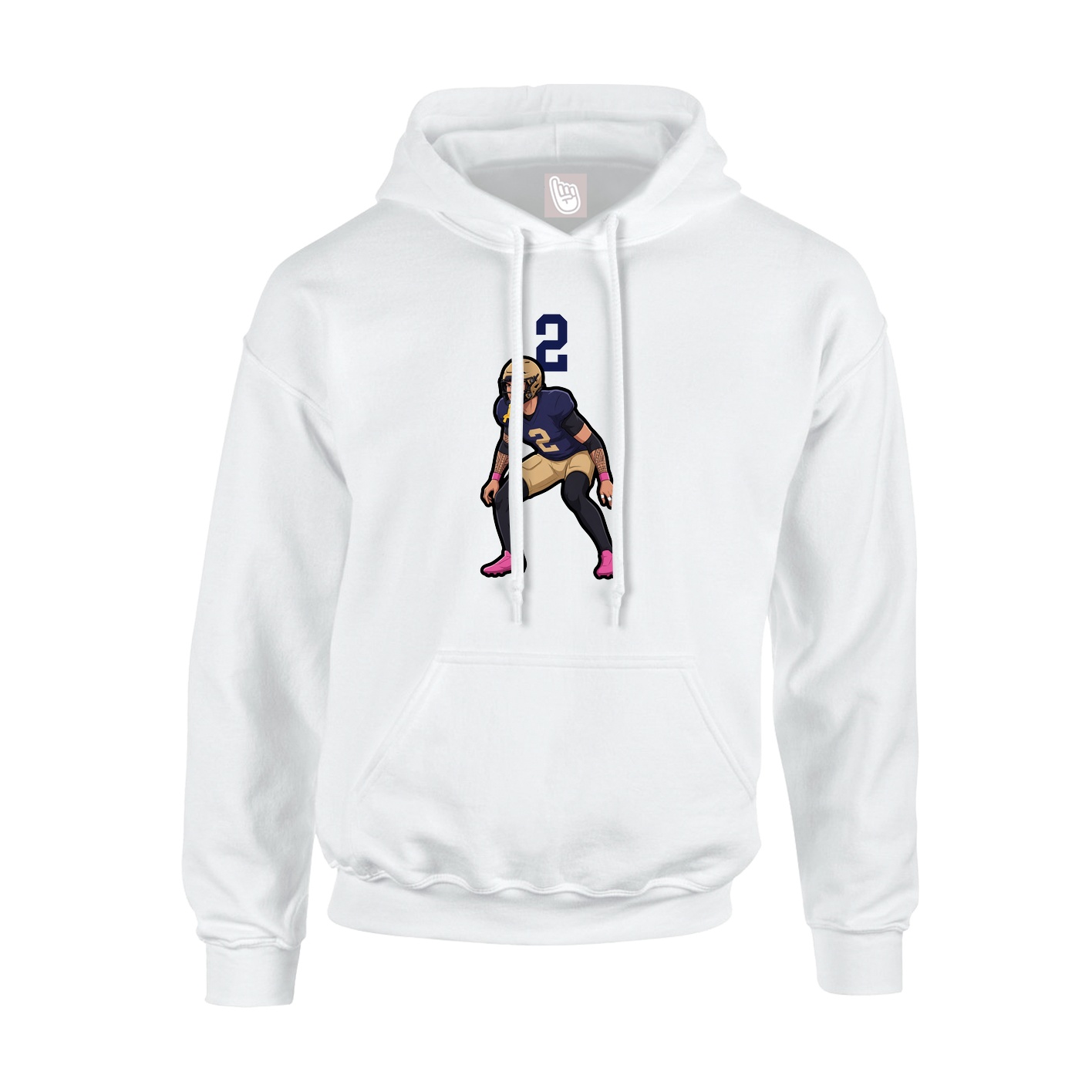 Hoodie — Number Top in White