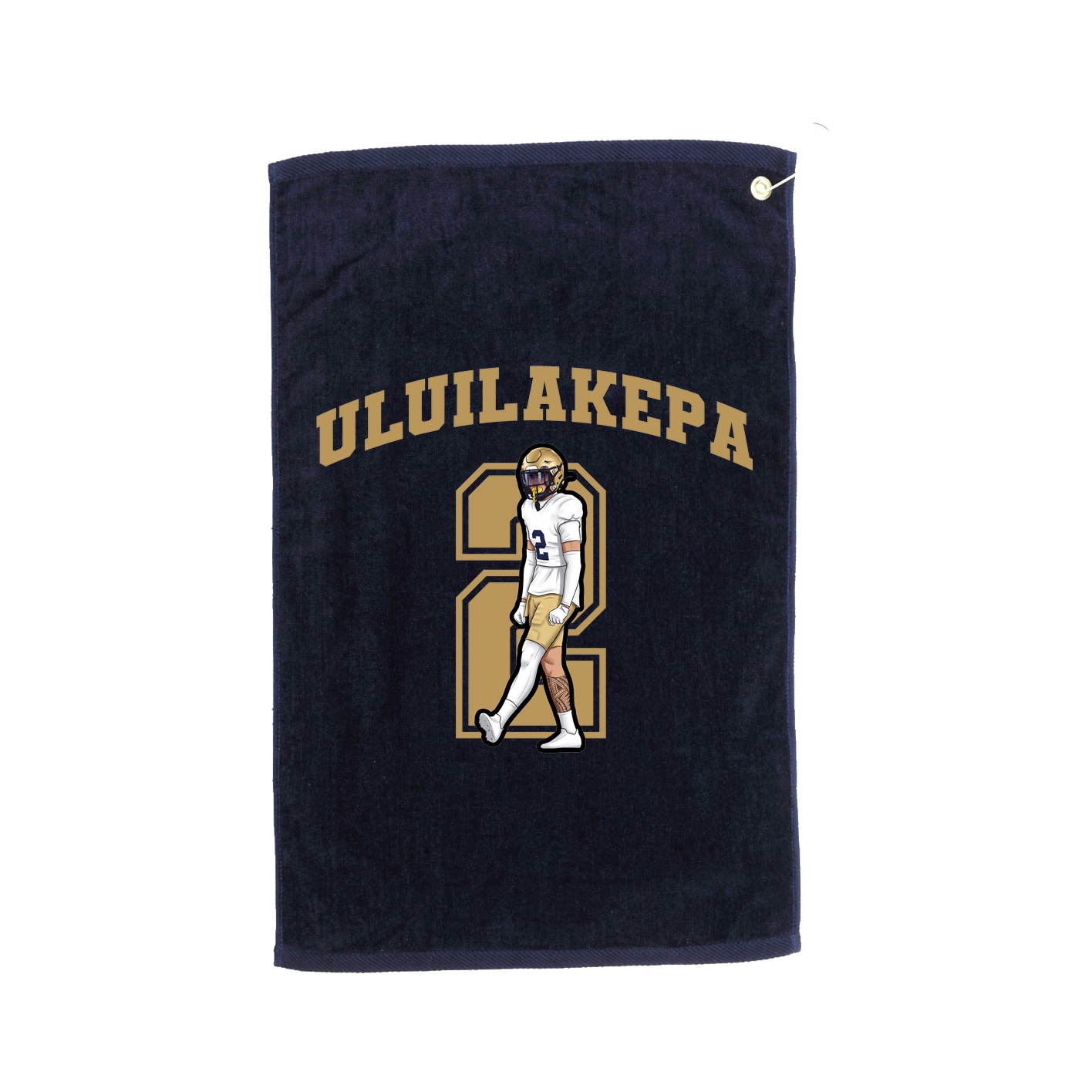 Golf Towel — Number in Navy