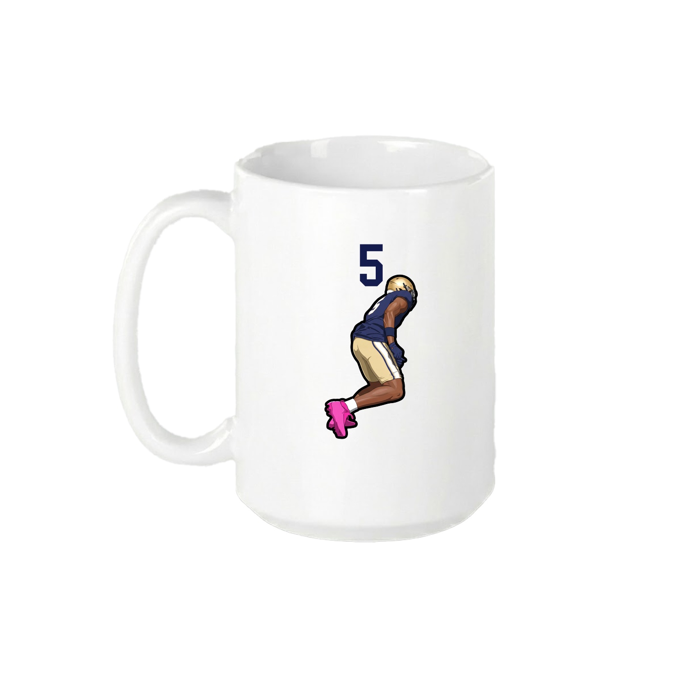 15oz Coffee Mug — Number Top in White