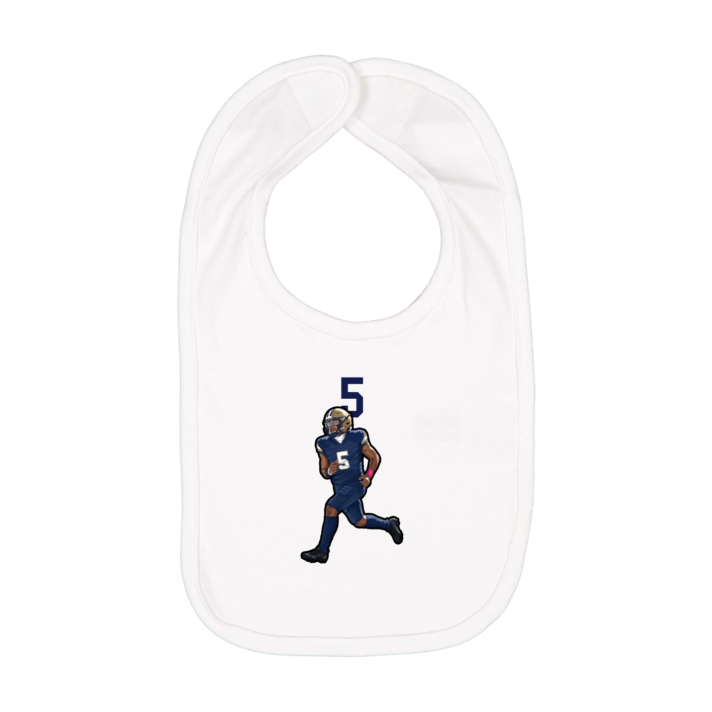Infant Bib — Number Top in White