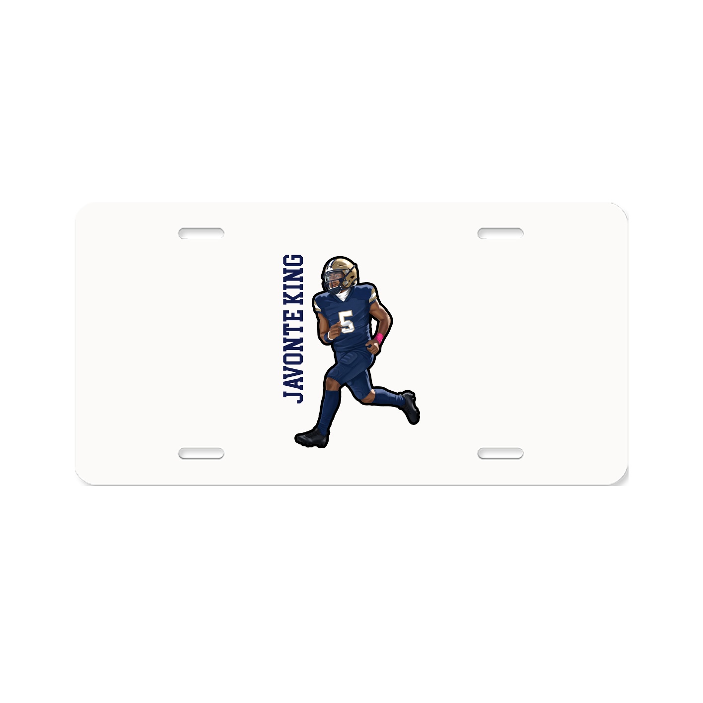 License Plate — Name Vertical in Classic