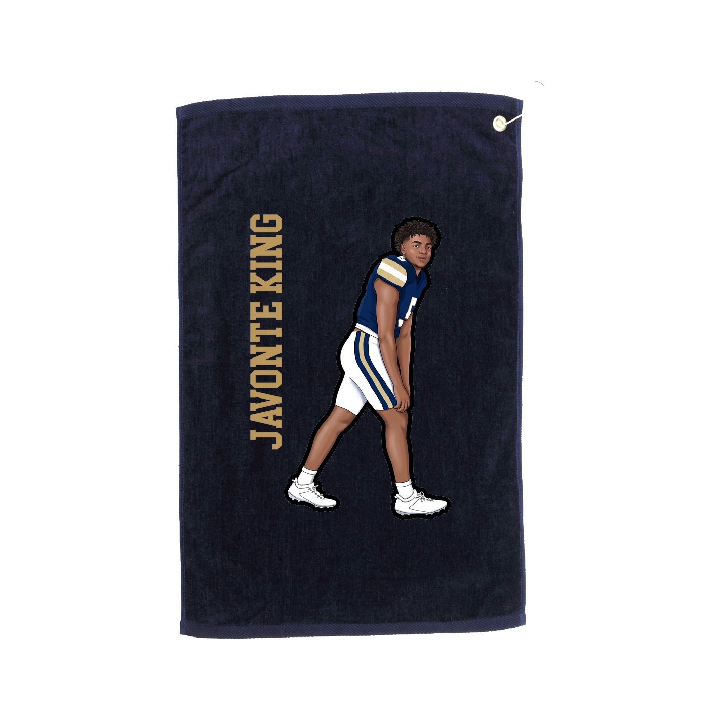 Golf Towel — Name Vertical in Navy