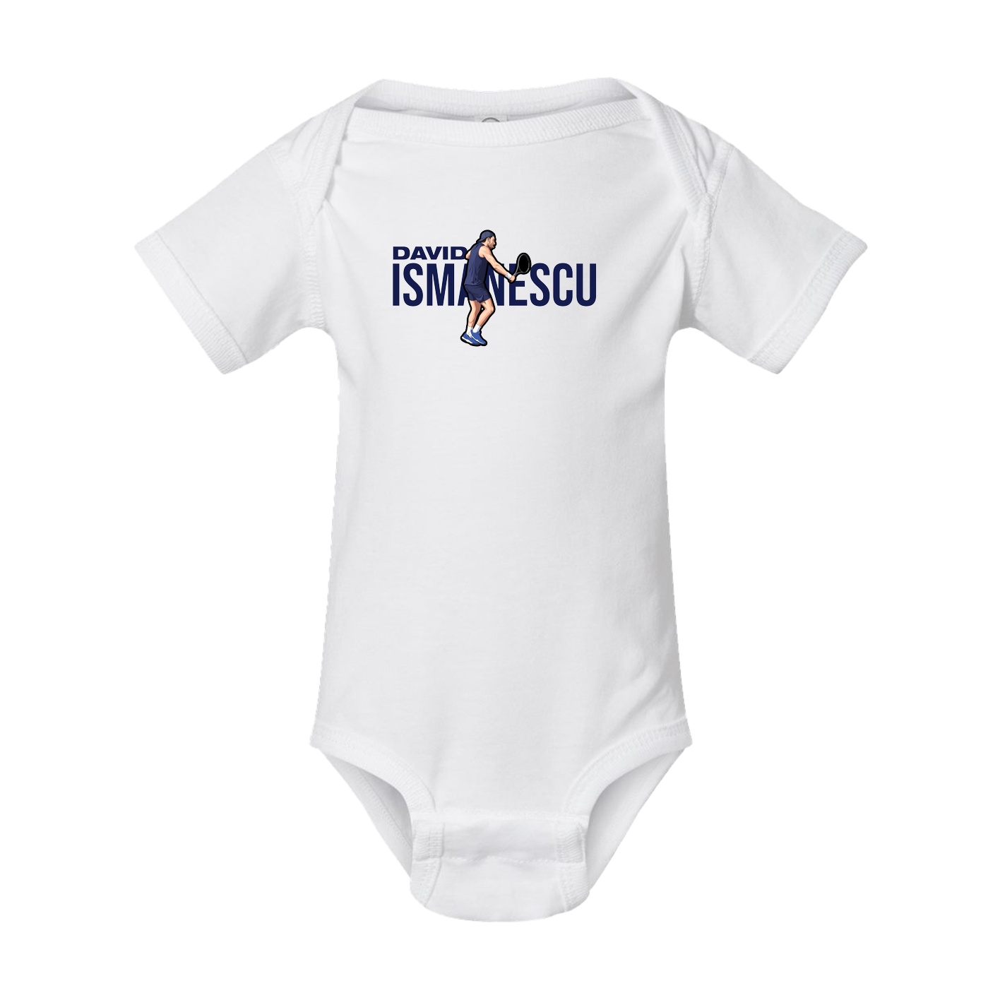 Baby Onesie — Player Name in White