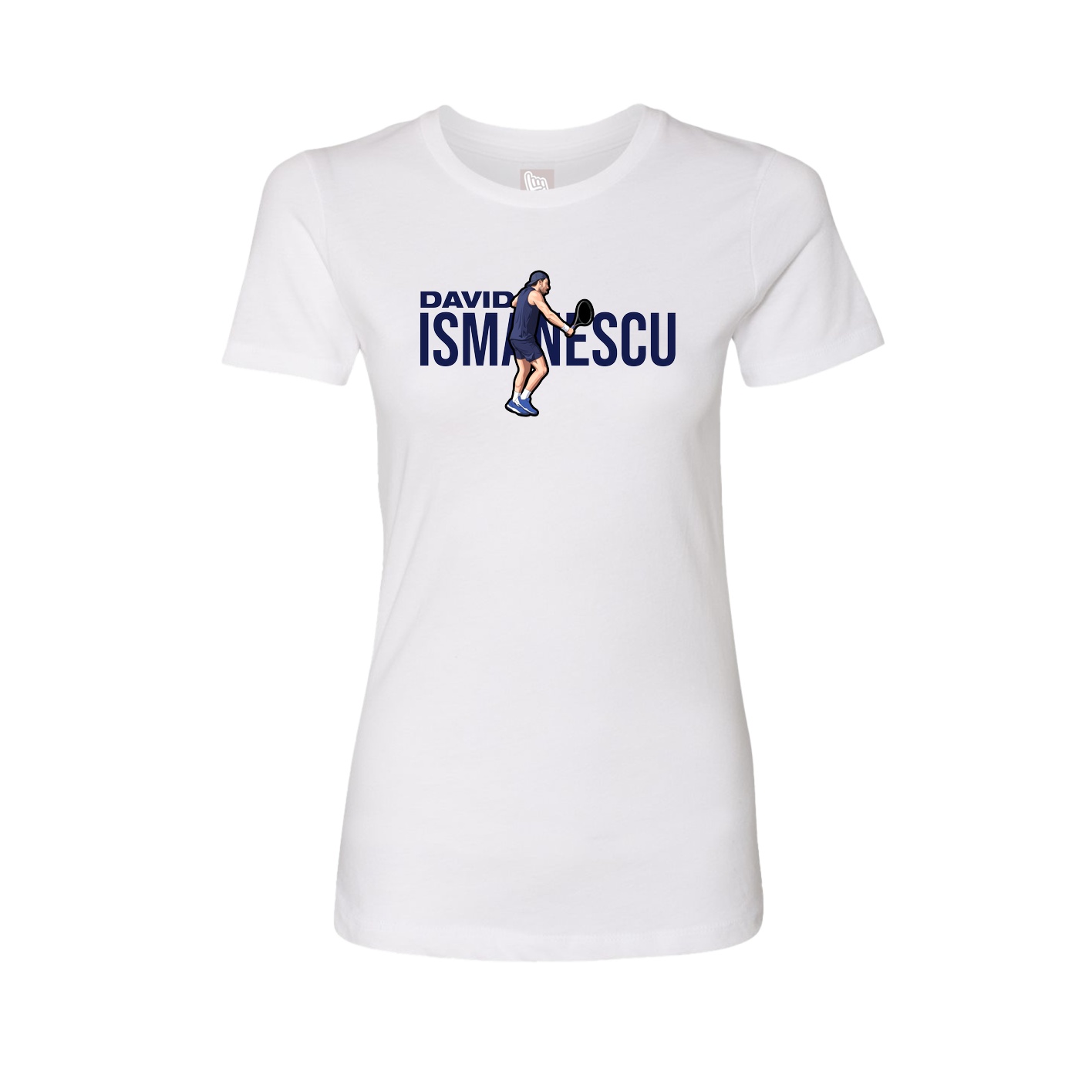 Fitted Women's Tee — Player Name in White