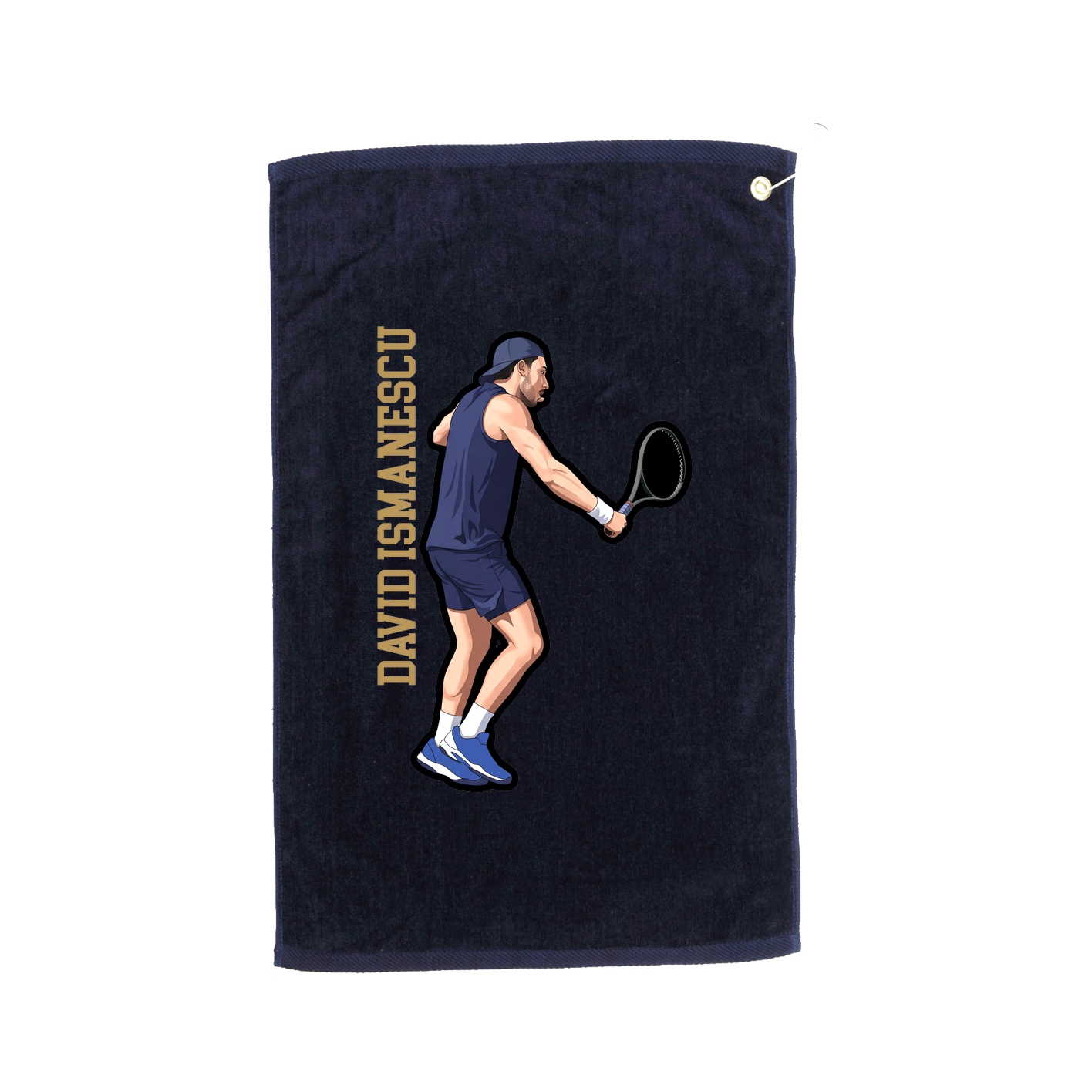 Golf Towel — Name Vertical in Navy