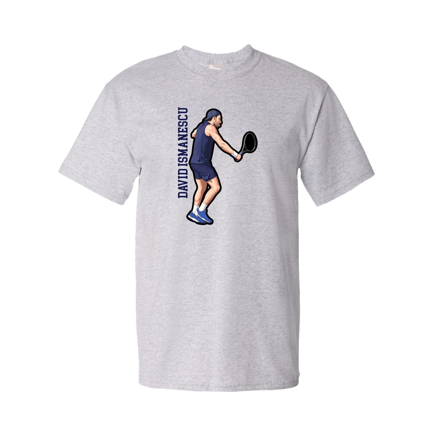 Tee — Name Vertical in Grey
