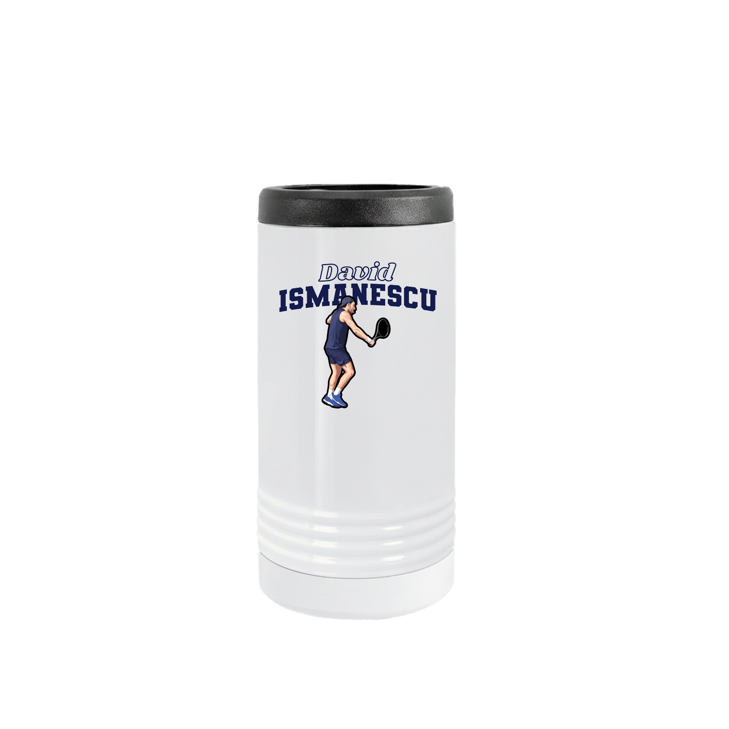 Slim Beverage Holder — Name Arch in White