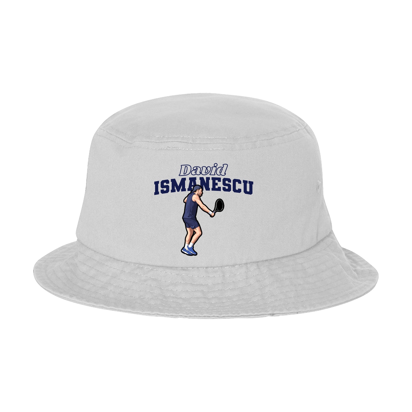 Bucket Cap — Name Arch in White