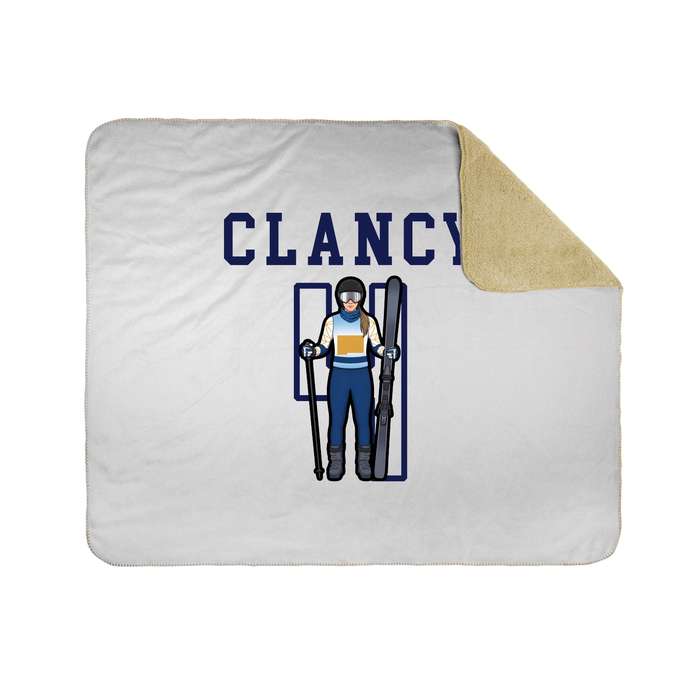 Throw Blanket — Shirsey in White