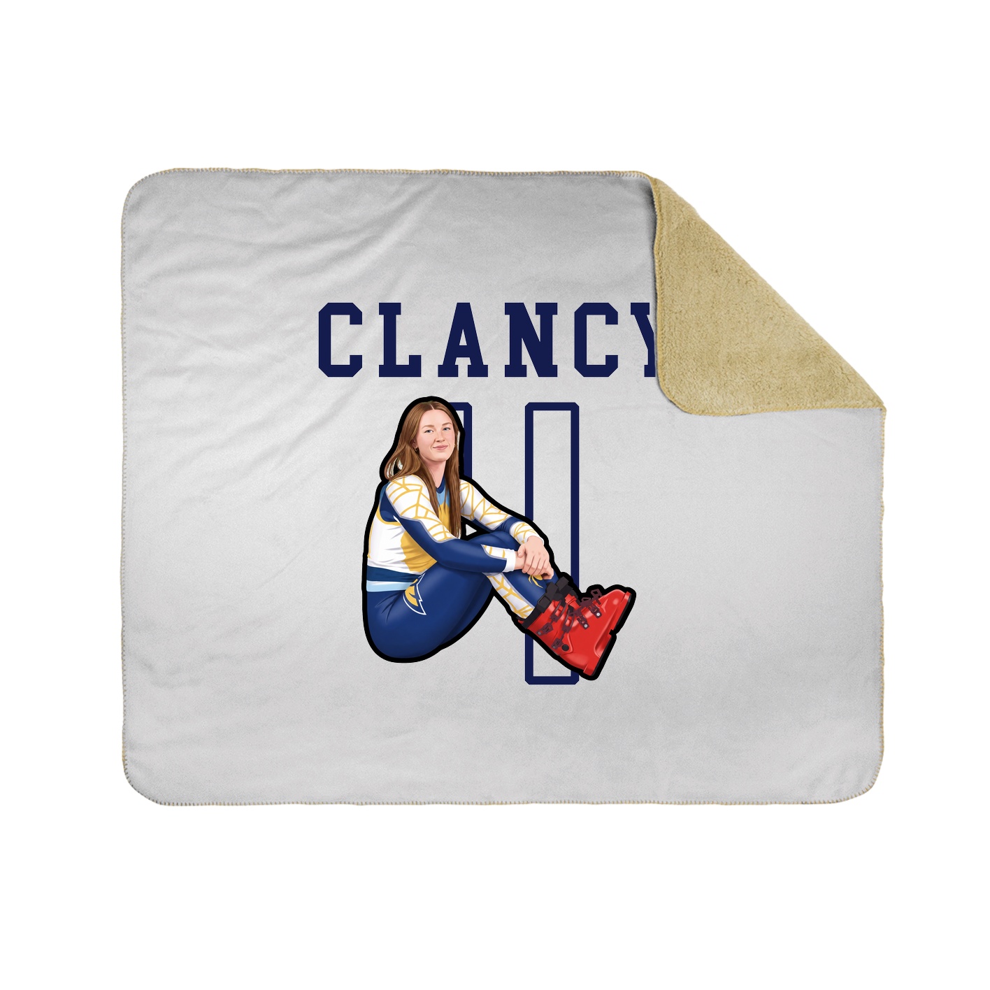 Throw Blanket — Shirsey in White