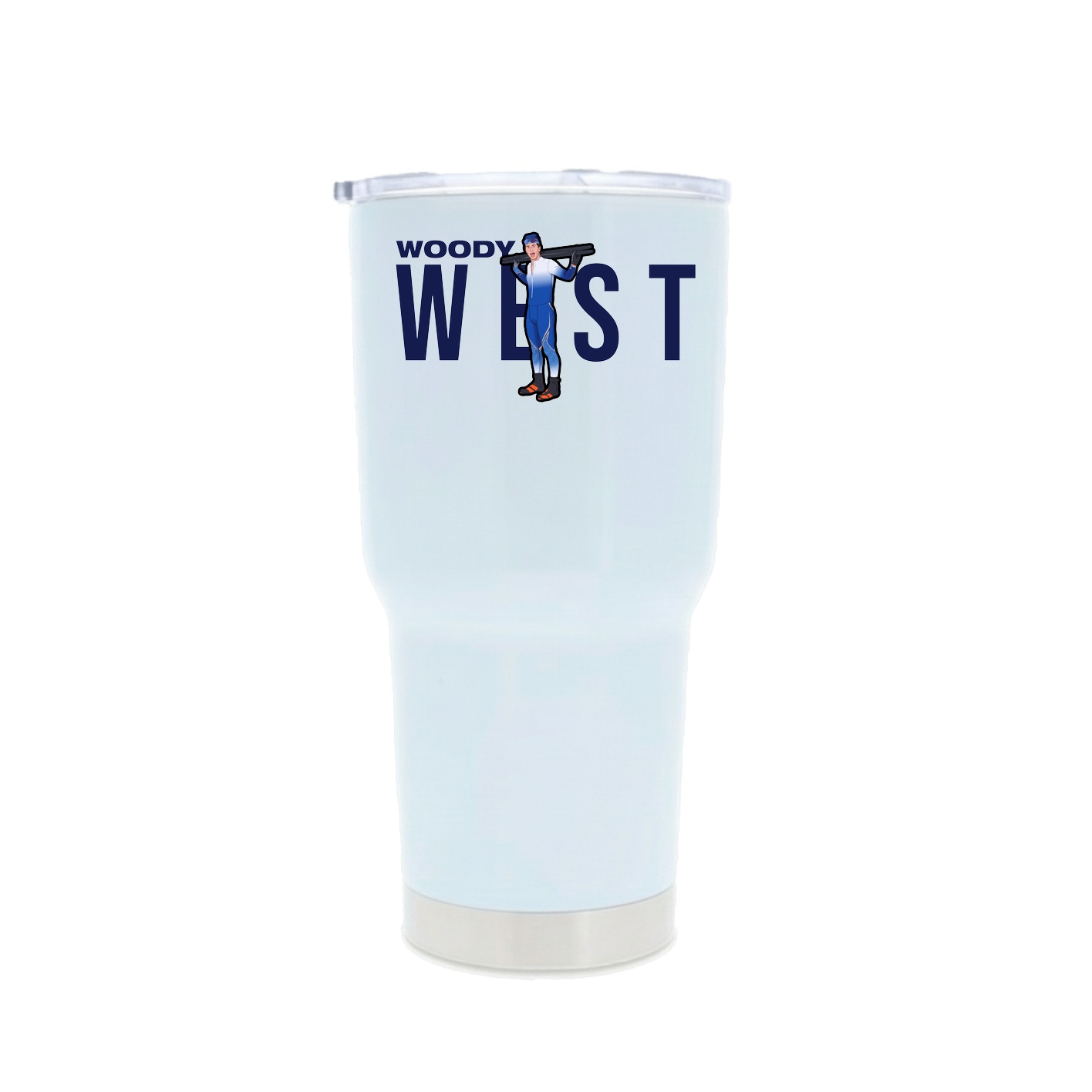 30oz Stainless Steel Tumbler — Player Name in White
