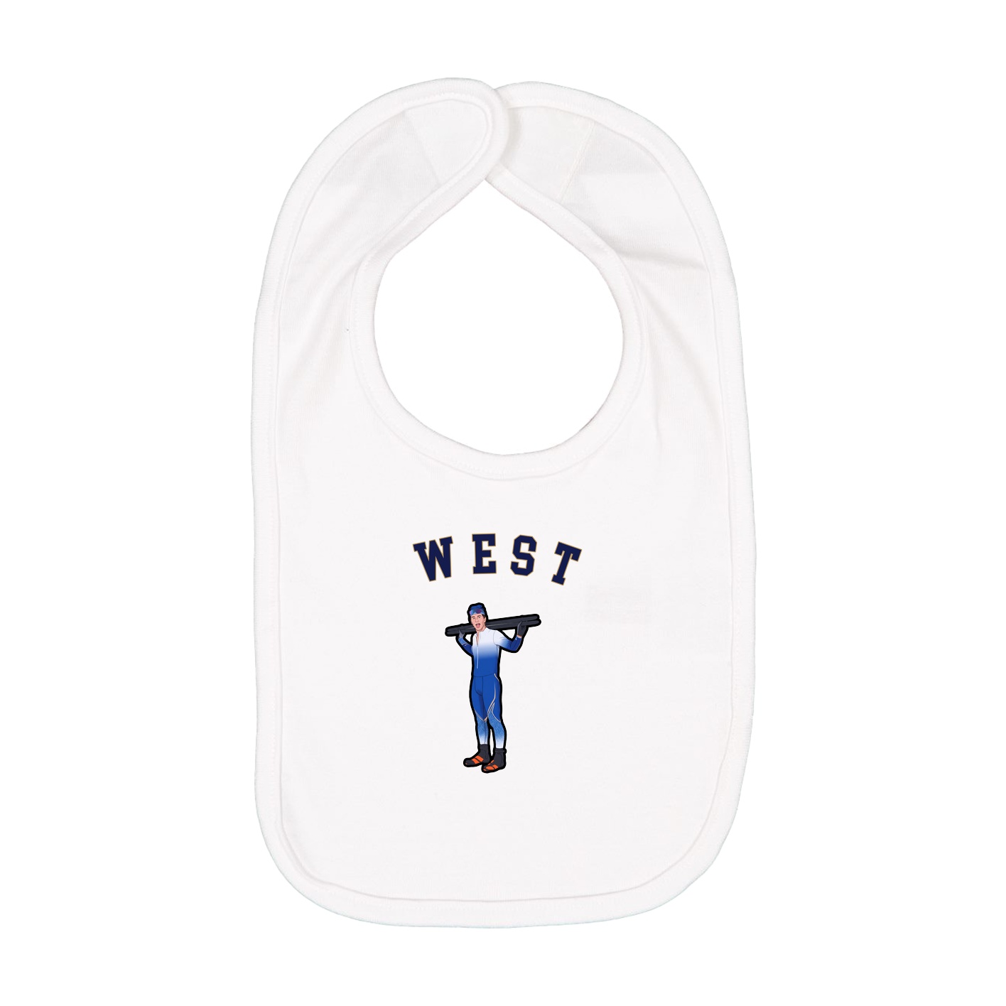 Infant Bib — Shirsey Arch in White
