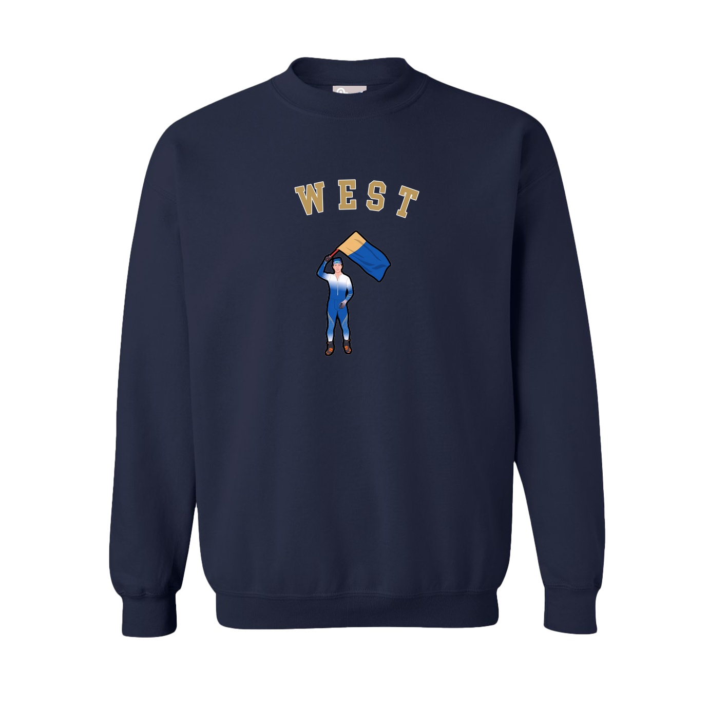 Fleece Crew — Shirsey Arch in Navy