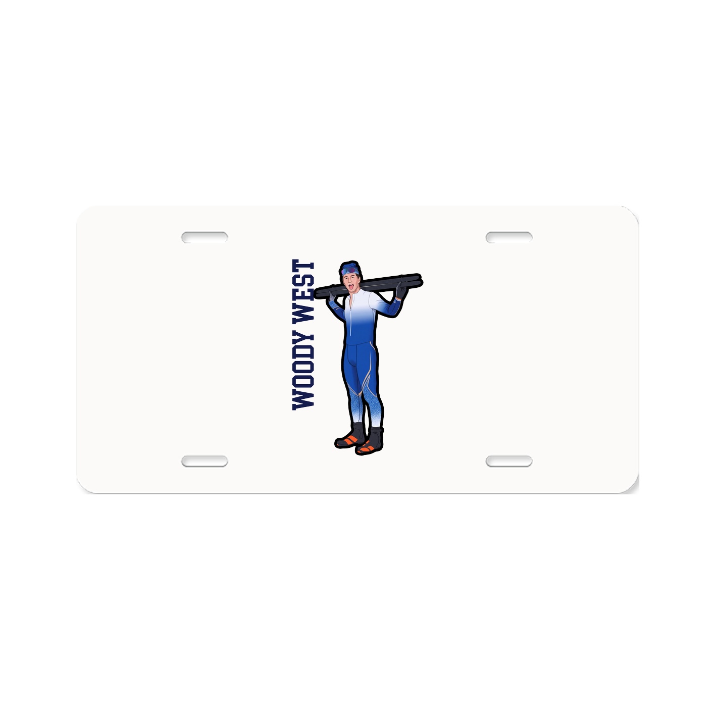 License Plate — Name Vertical in Classic