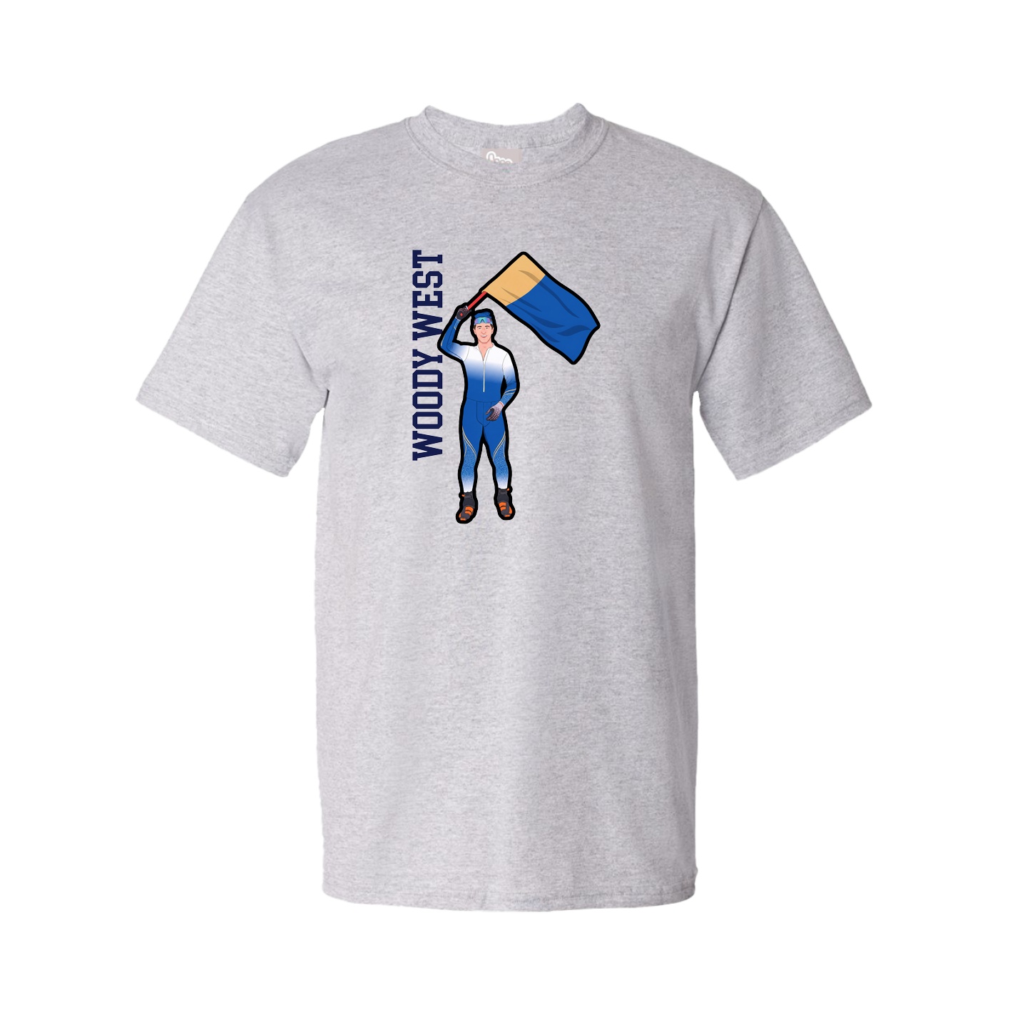 Tee — Name Vertical in Grey