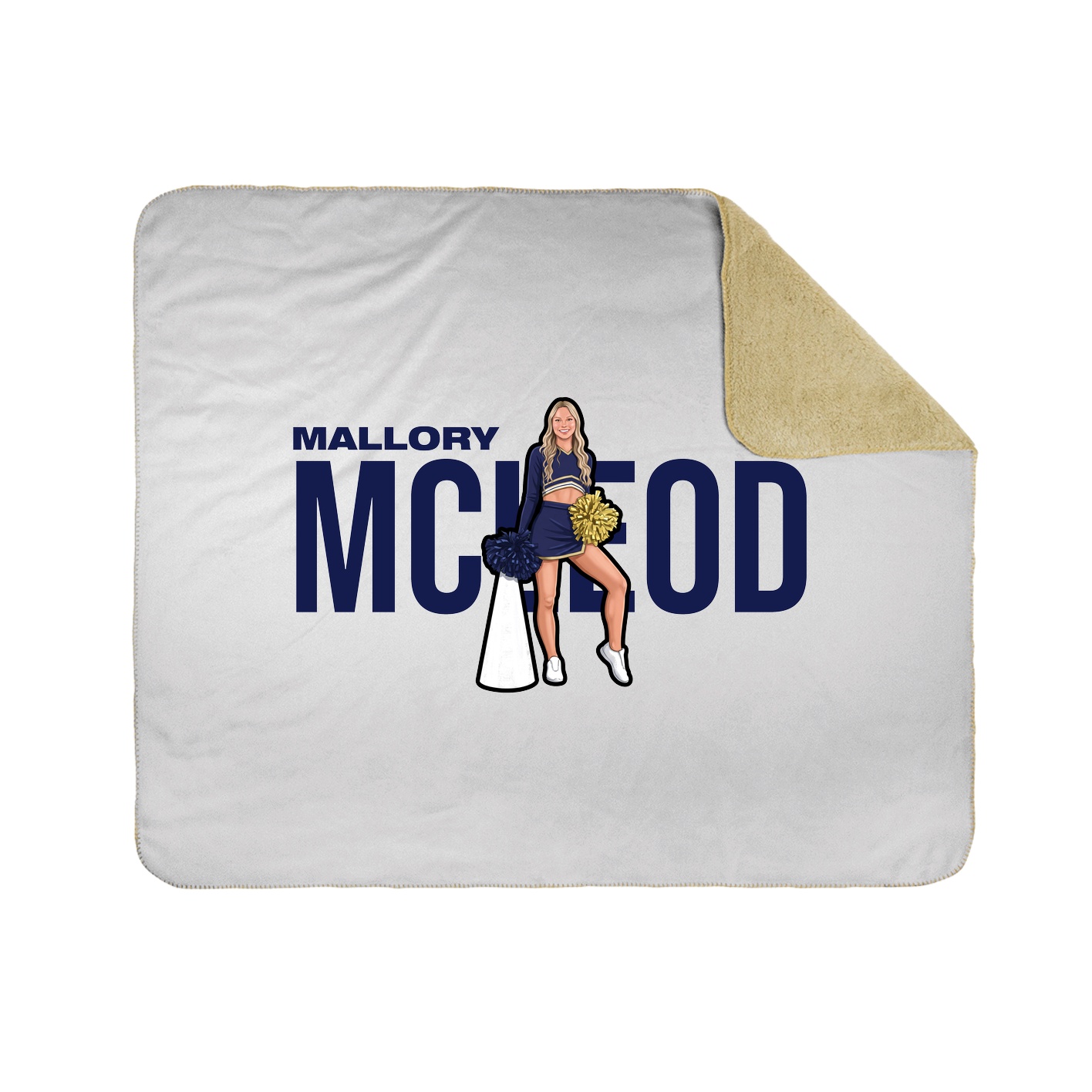 Throw Blanket — Player Name in White