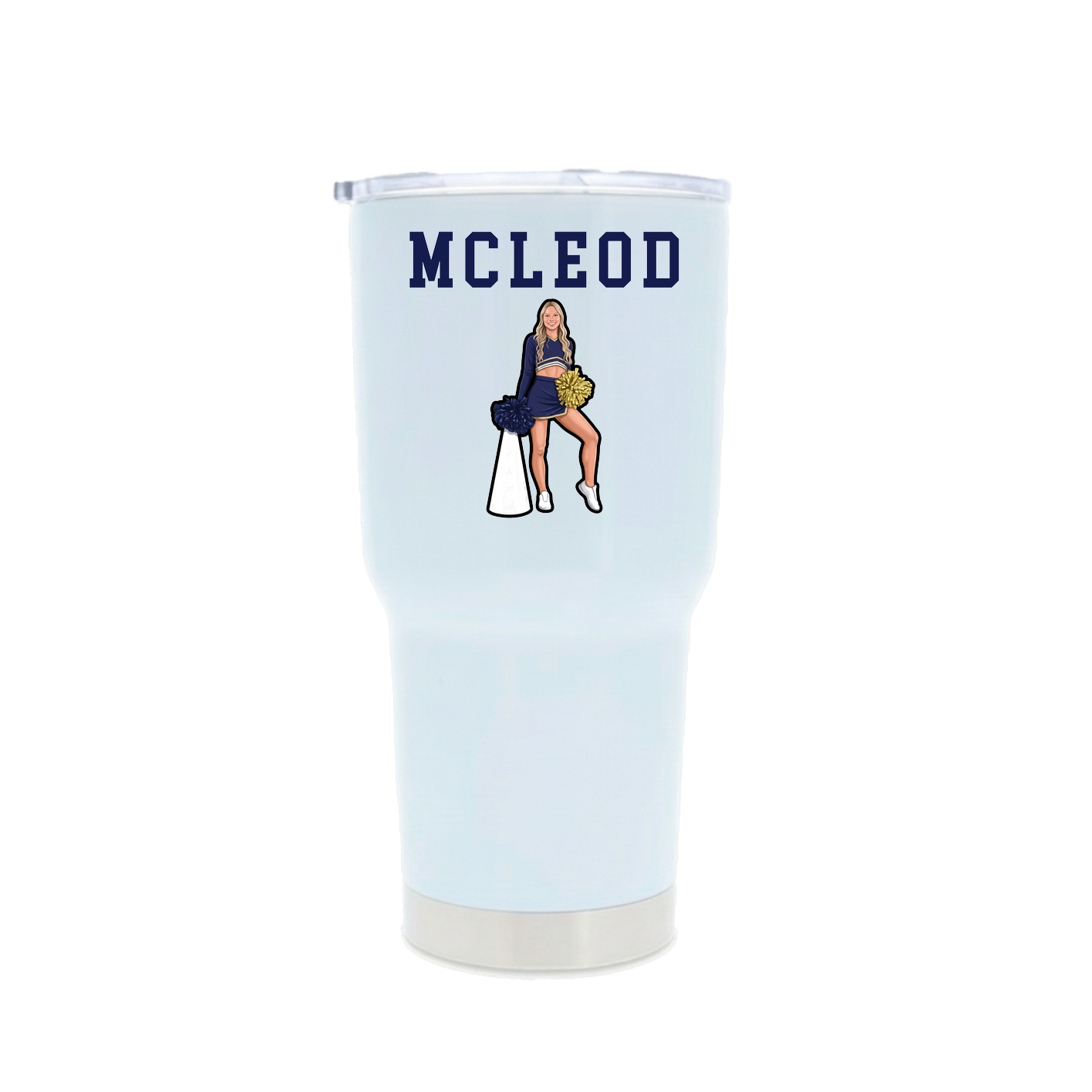 30oz Stainless Steel Tumbler — Shirsey in White